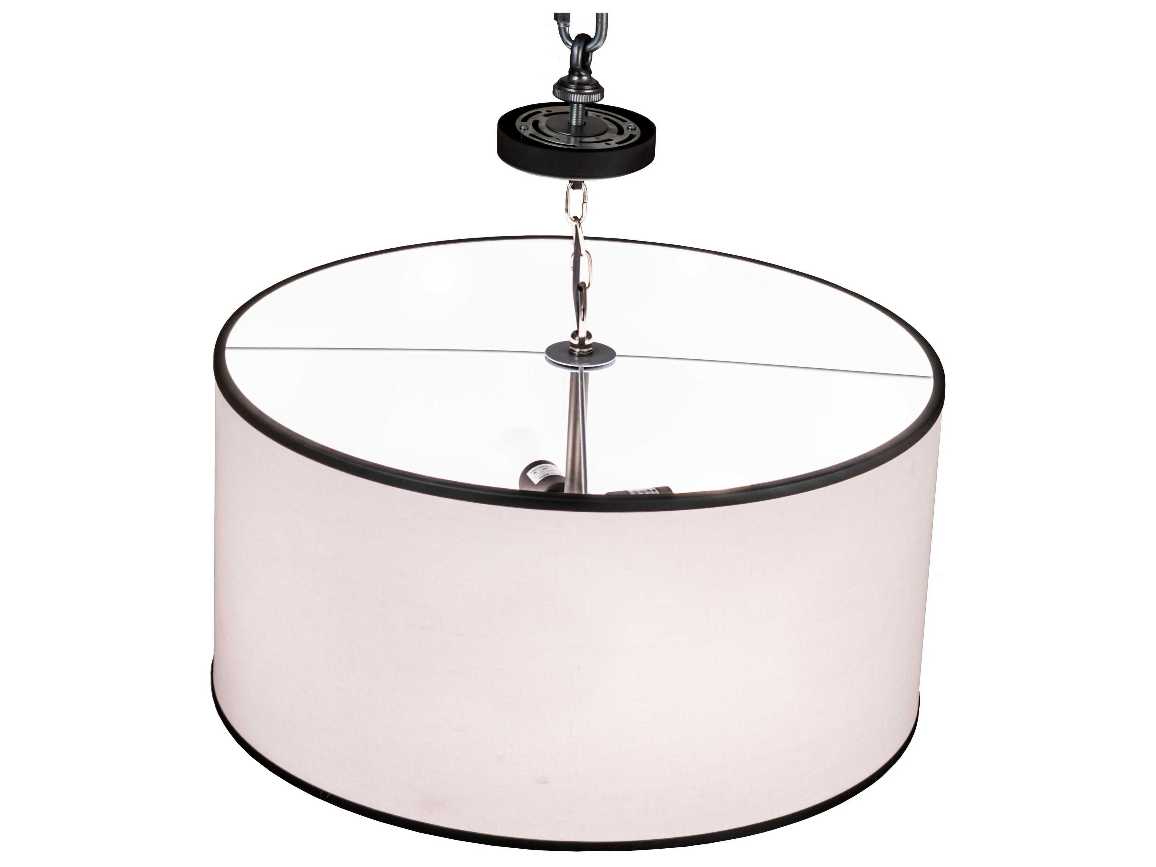 Meyda Cilindro 4-Light Polished Nickel LED Drum Pendant