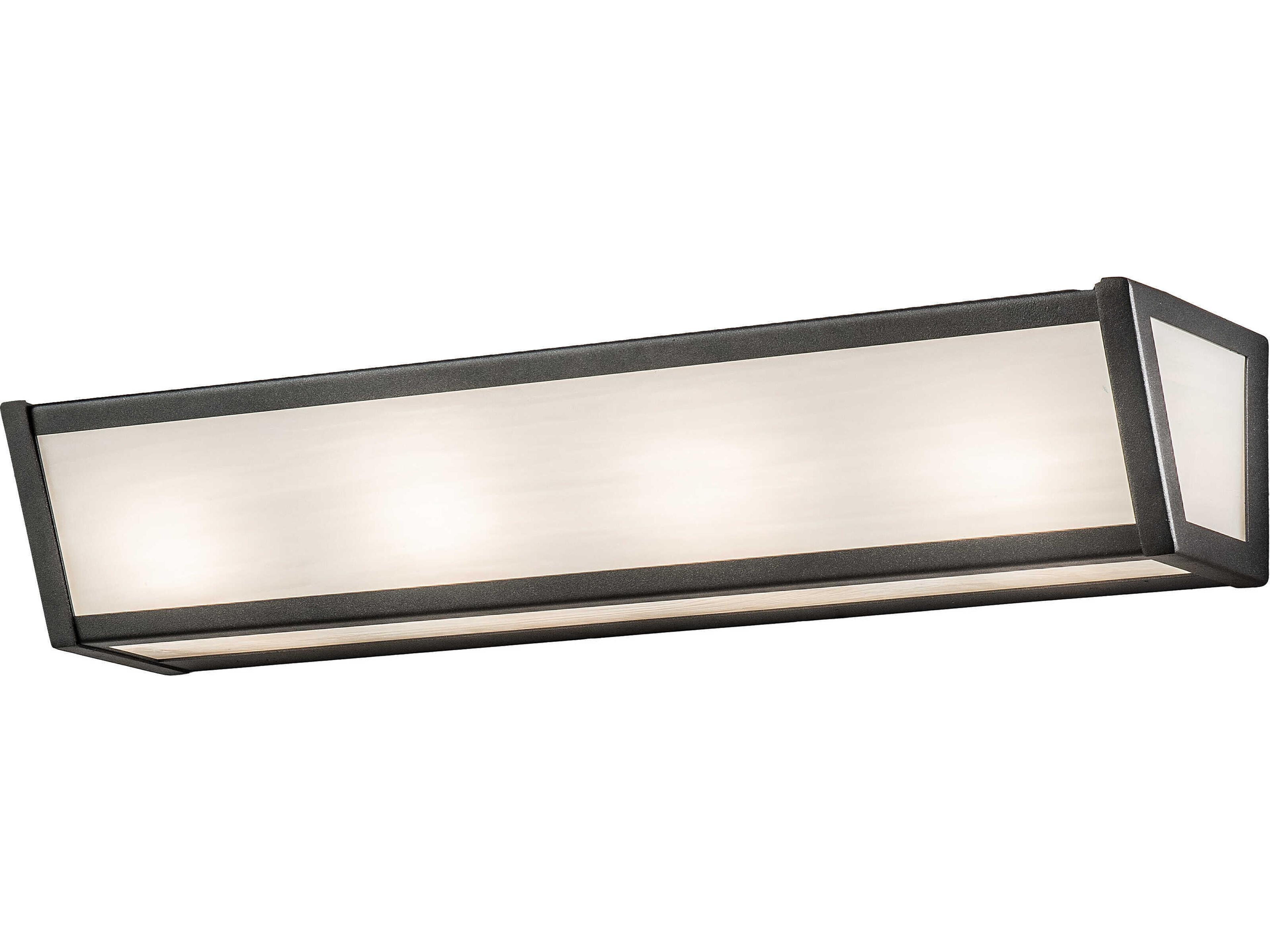 Meyda Mission 4-Light Gray Glass Vanity Light