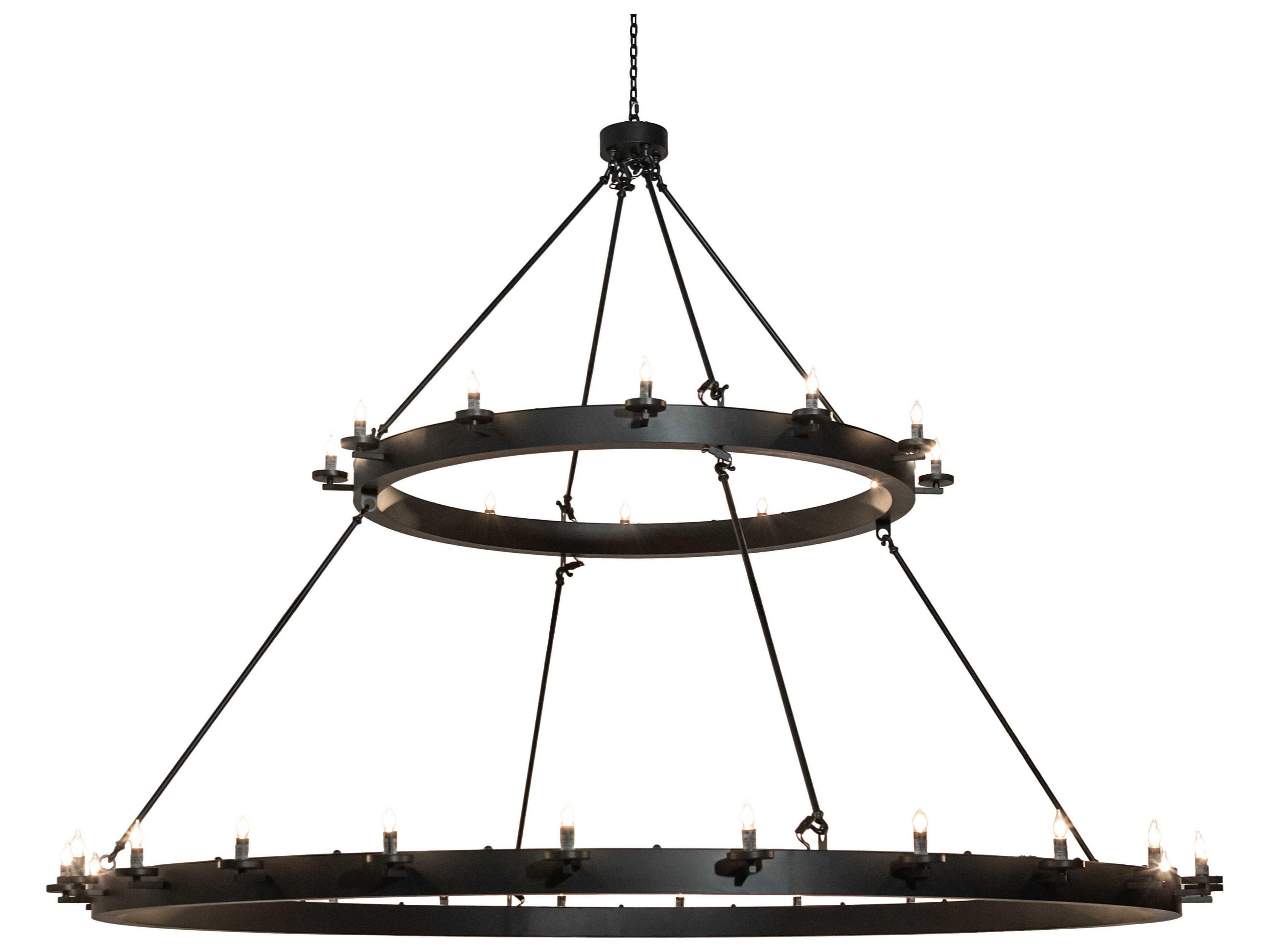 Meyda Loxley 36-Light Black Tiered Pendant