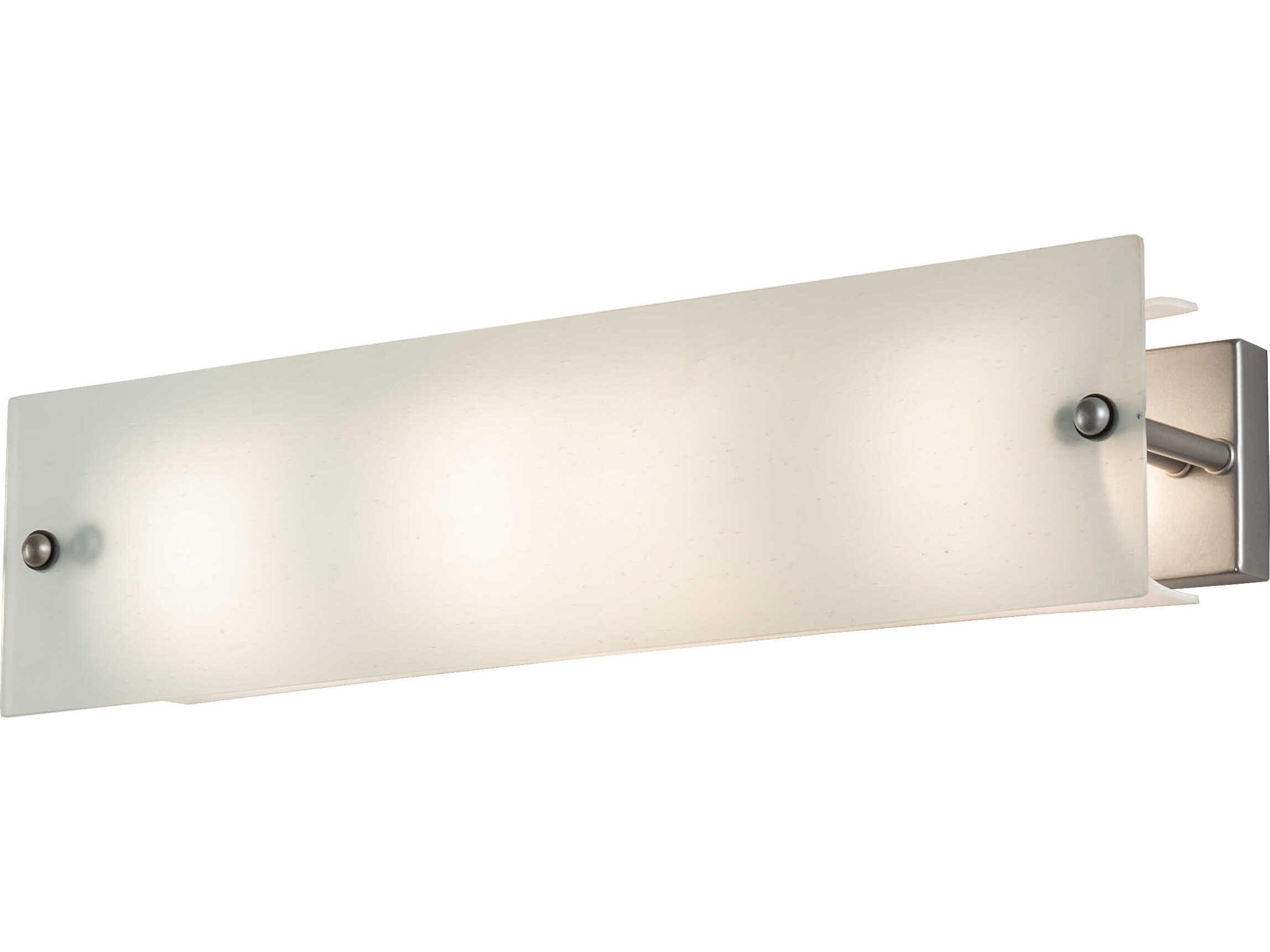 Meyda Quadrato 4-Light Nickel Clear Glass LED Vanity Light