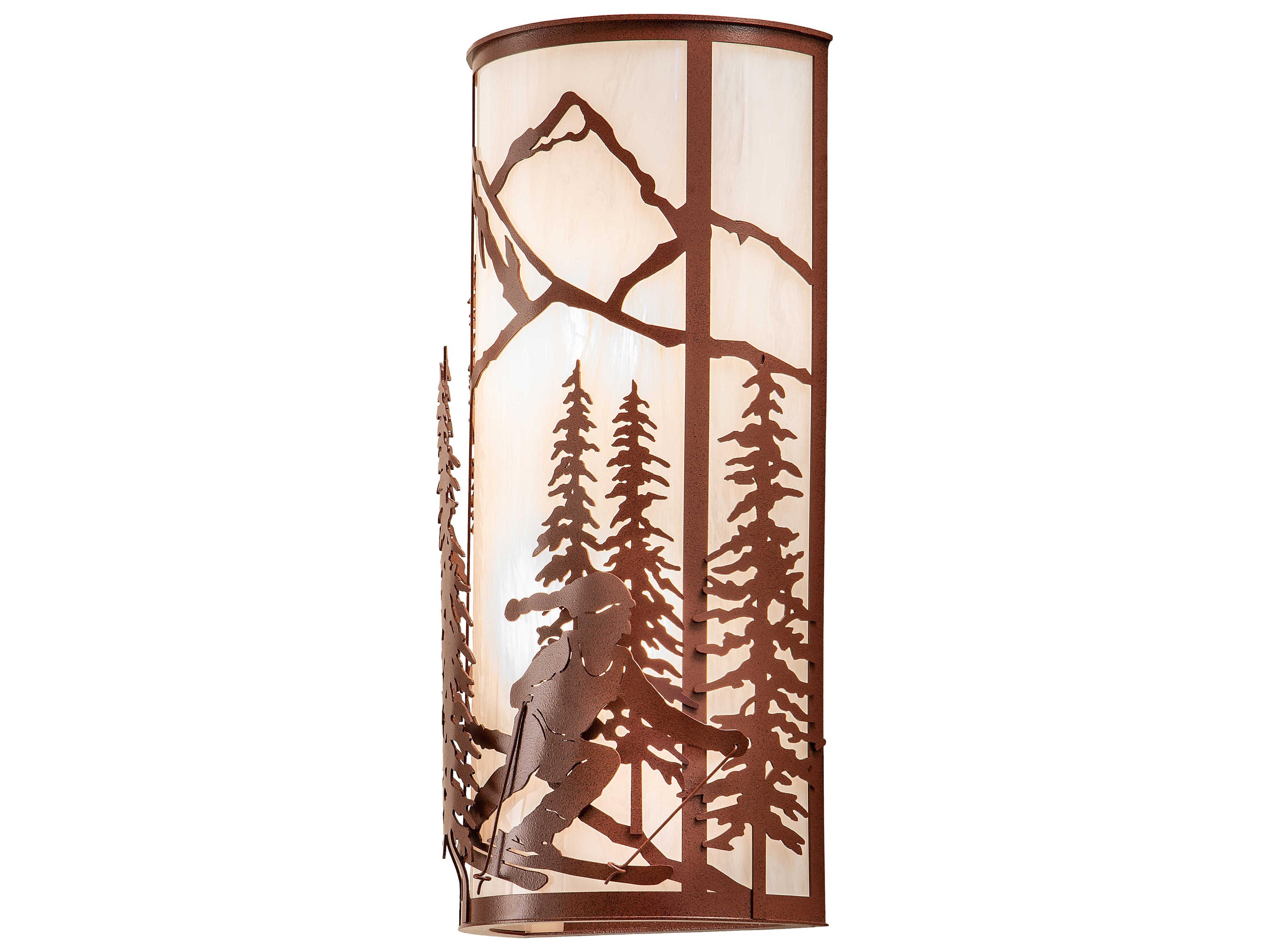Meyda Alpine 2-Light Rust Brown Wall Sconce