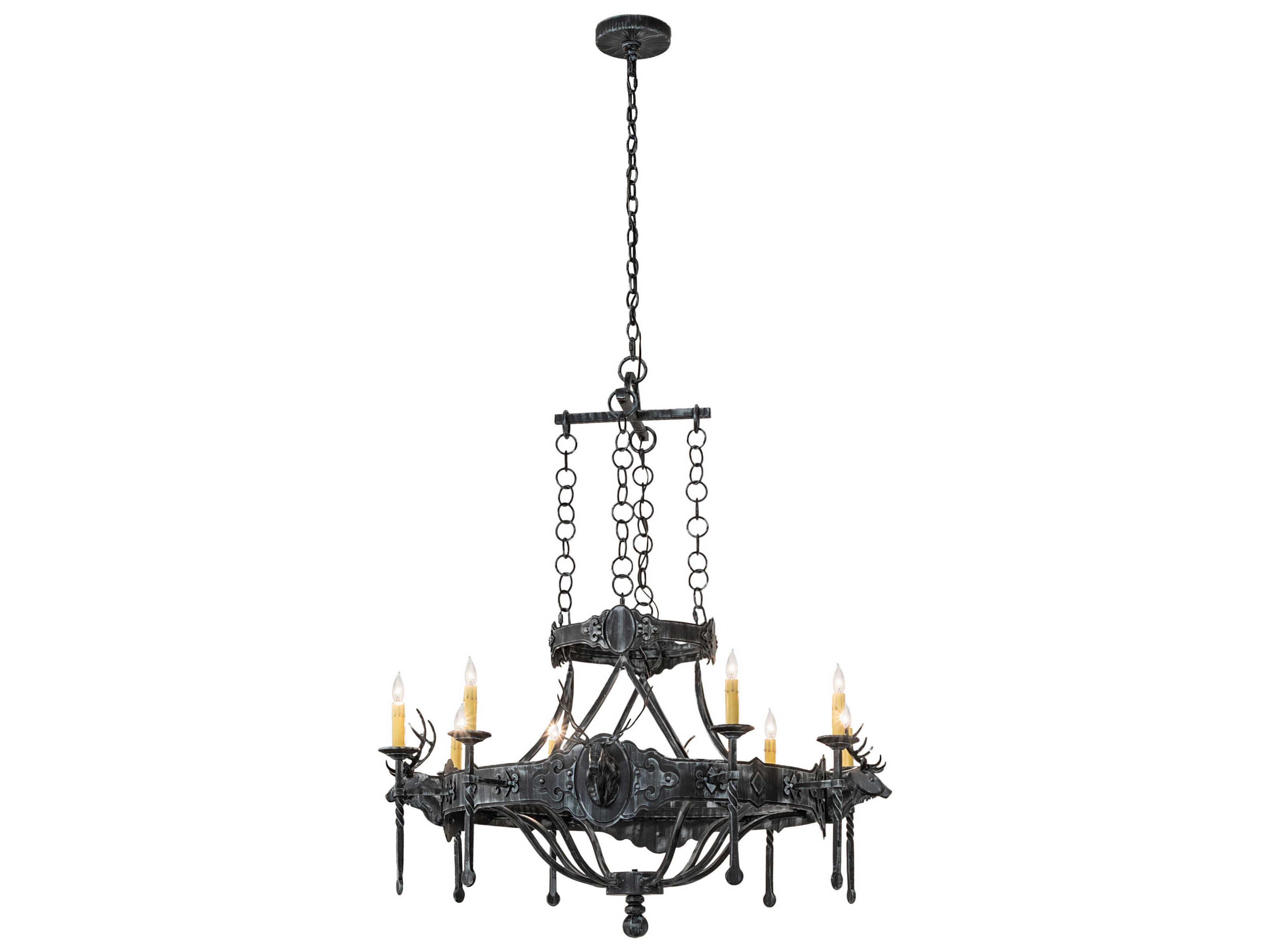Meyda 8-Light Steel Chandelier