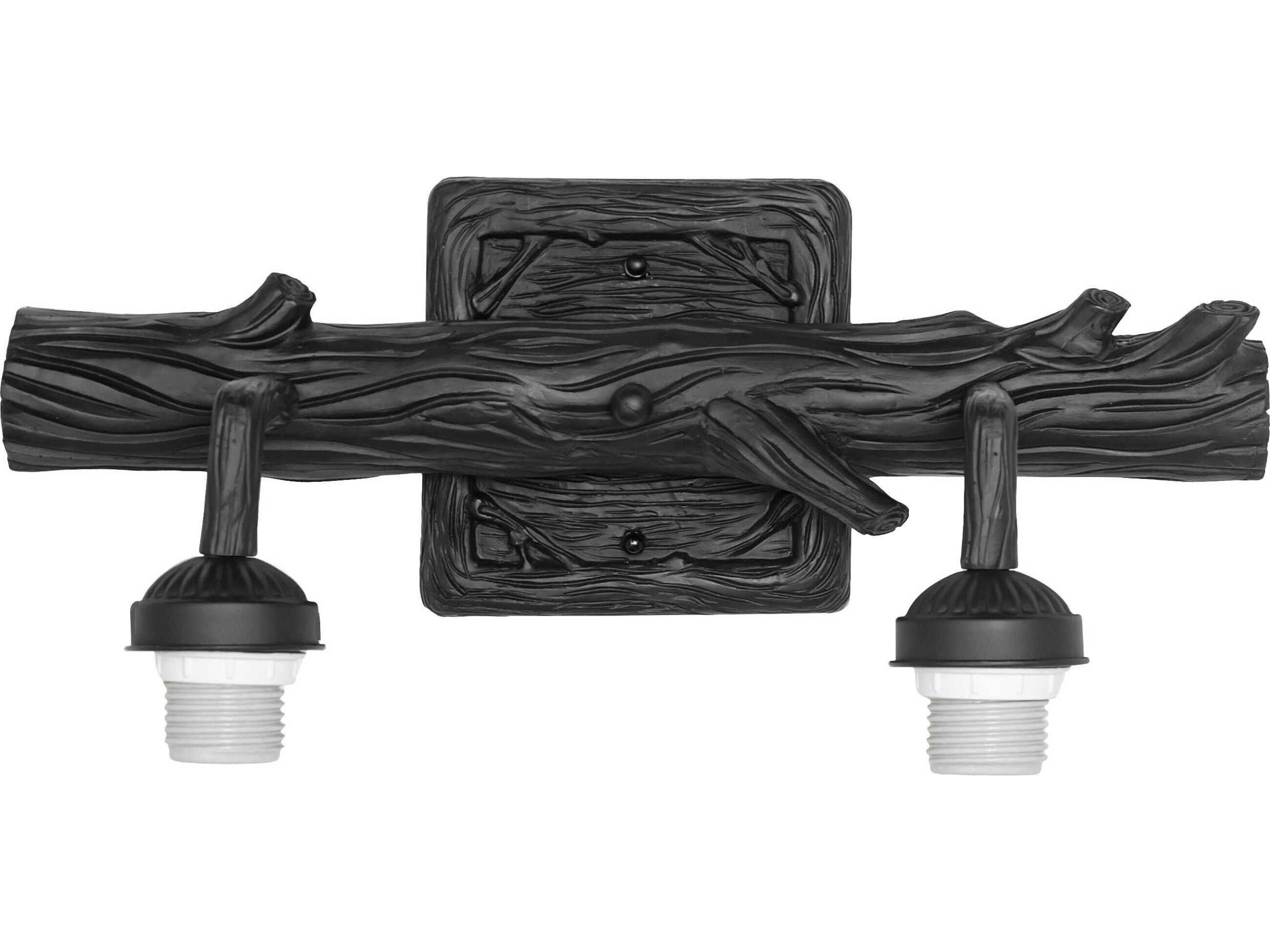 Meyda Branches 2-Light Solar Black Wall Sconce