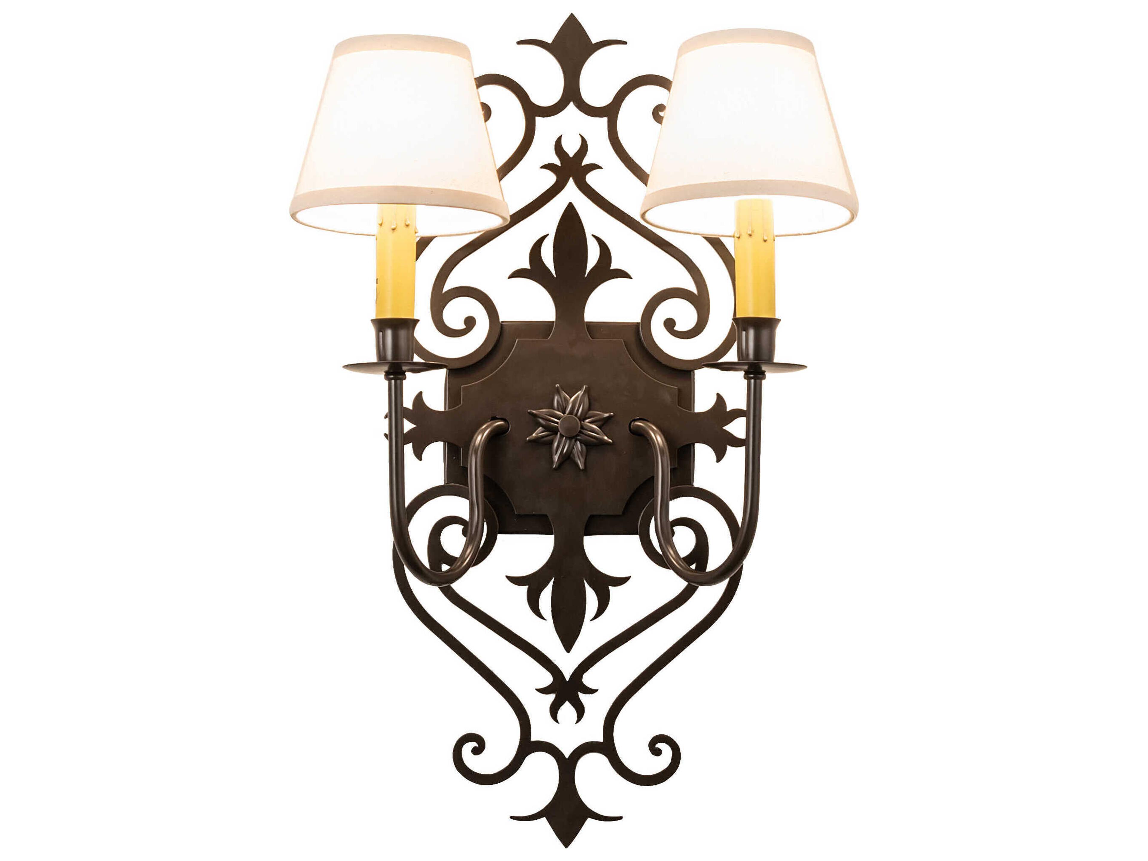 Meyda Louisa 2-Light Timeless Bronze Wall Sconce
