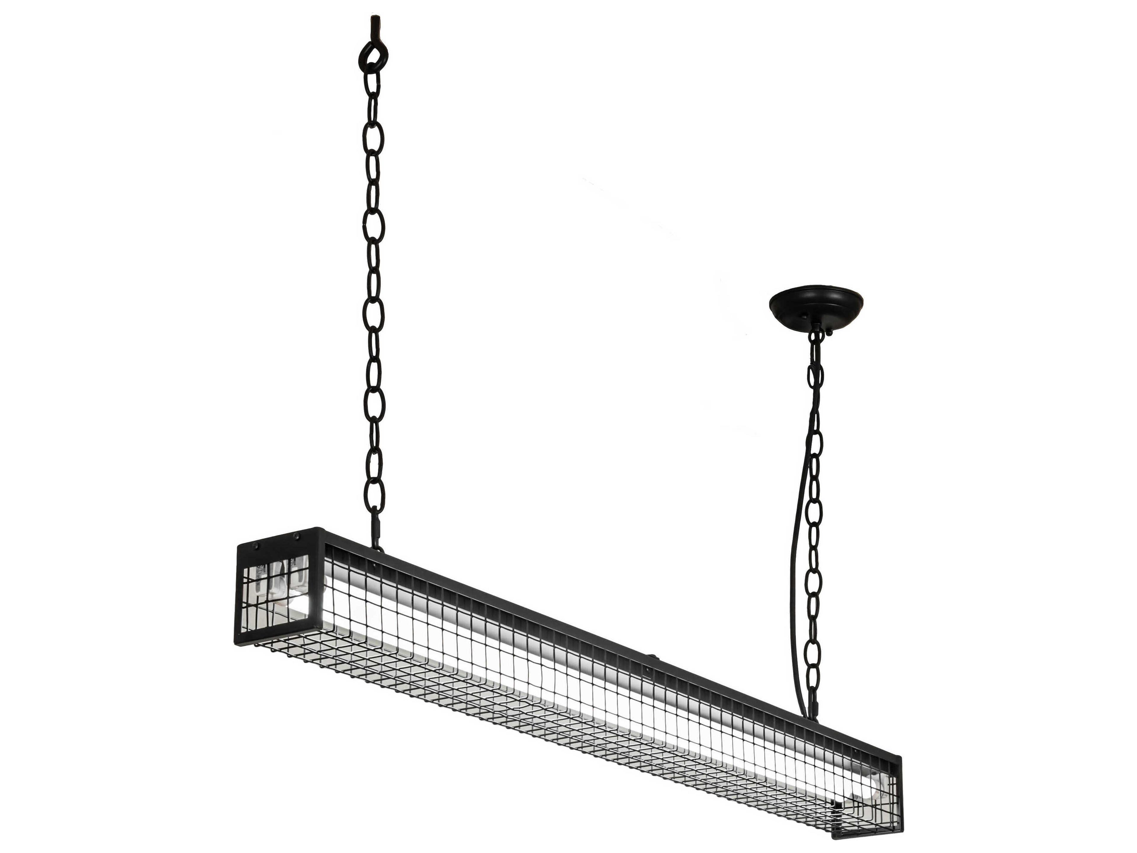 Meyda Paloma Golpe 2-Light Black Linear Island Pendant