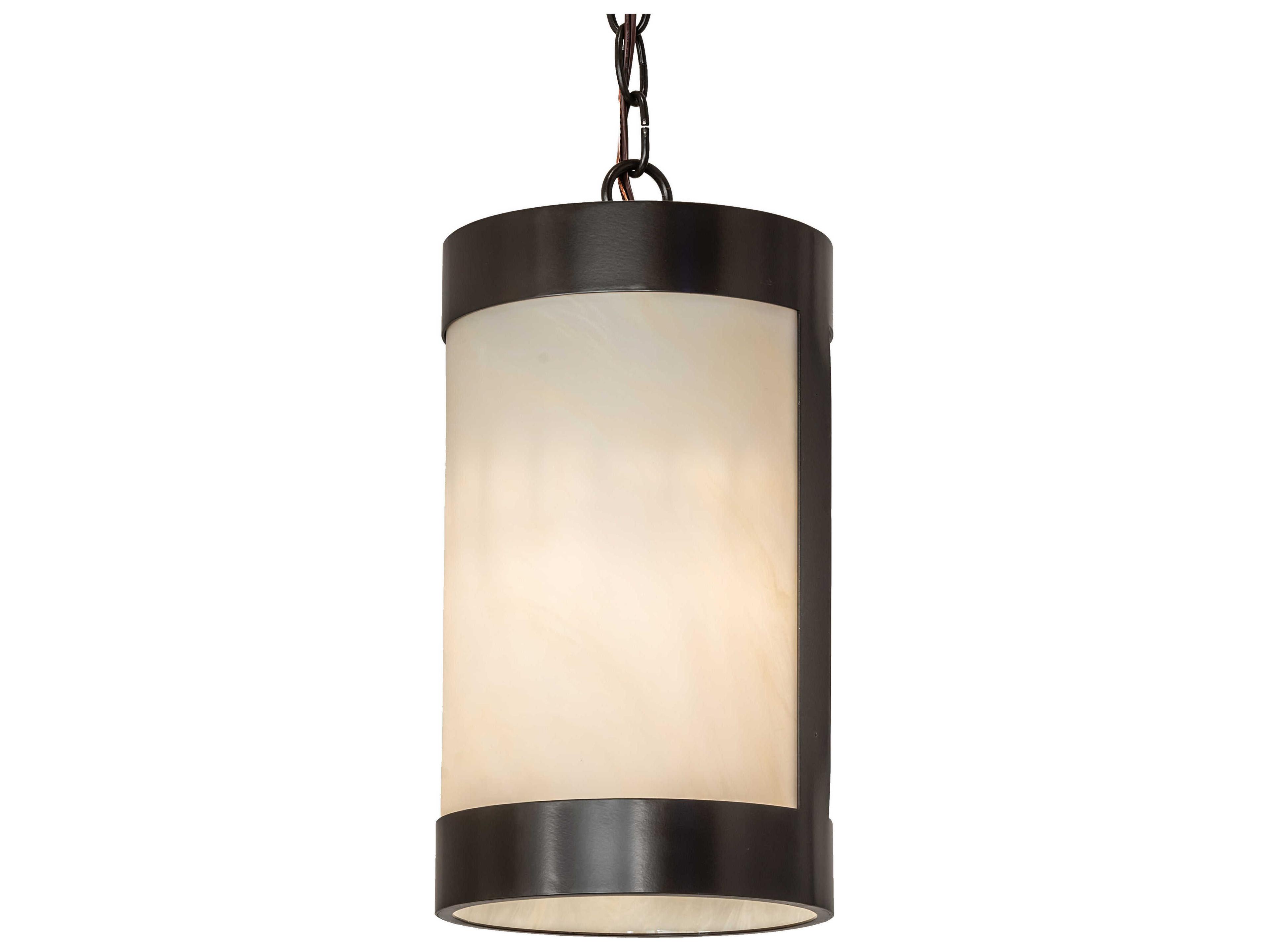 Meyda Cartier 1-Light Timeless Bronze Cylinder Mini Pendant