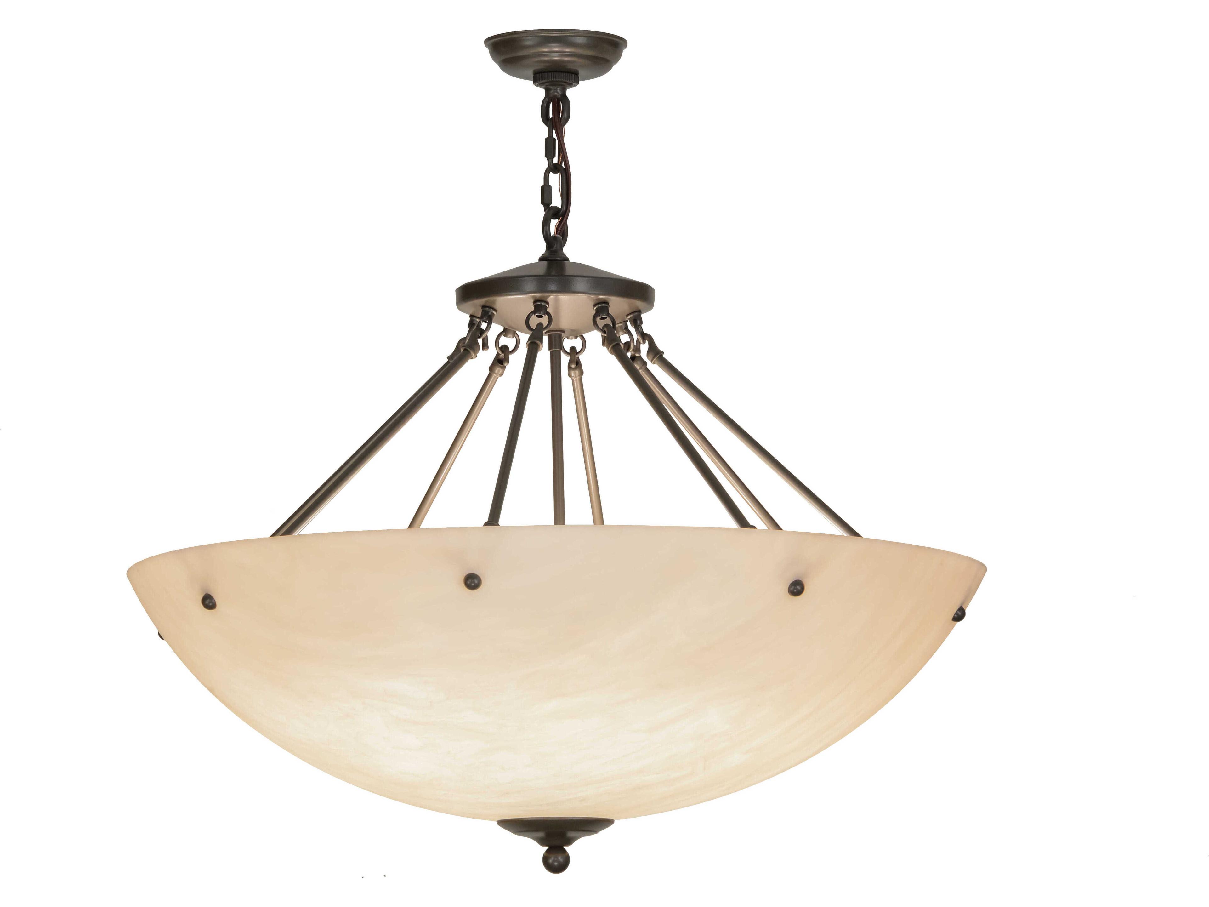 Meyda Madison 8-Light Timeless Bronze LED Bowl Pendant