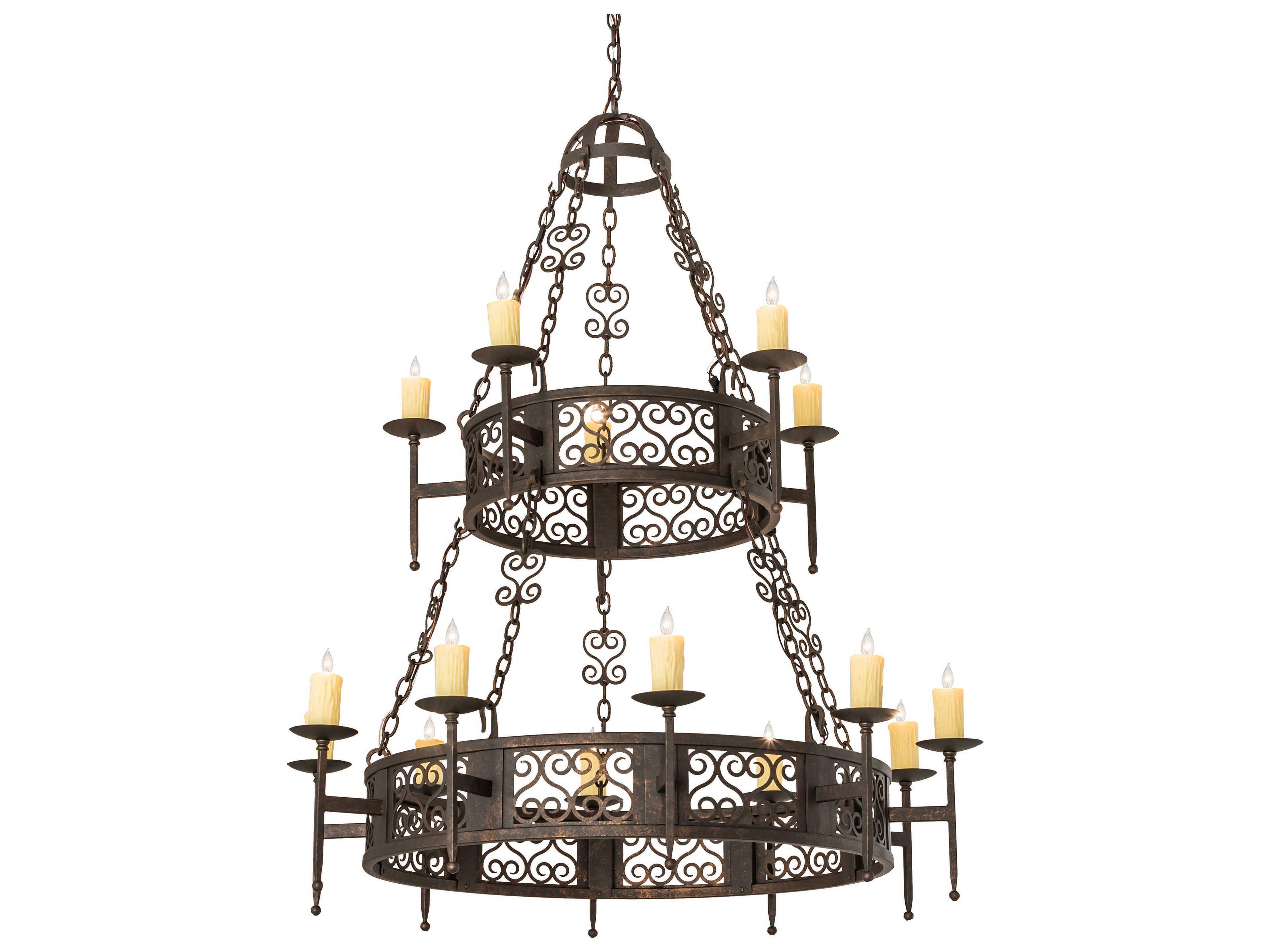 Meyda Toscano 15-Light Brown Candelabra Chandelier