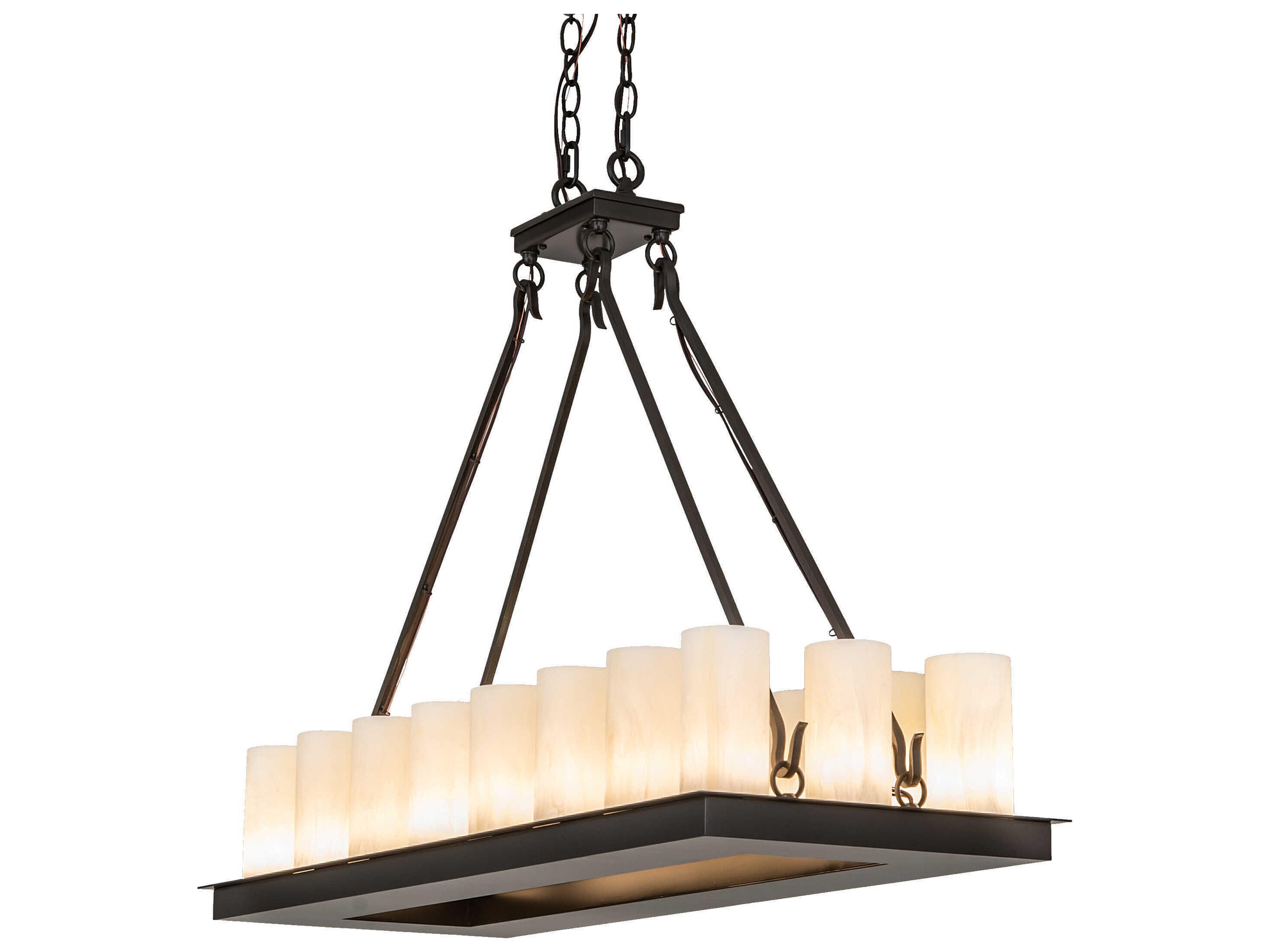 Meyda Loxley 18-Light8-Light Timeless Bronze Cylinder Island Pendant