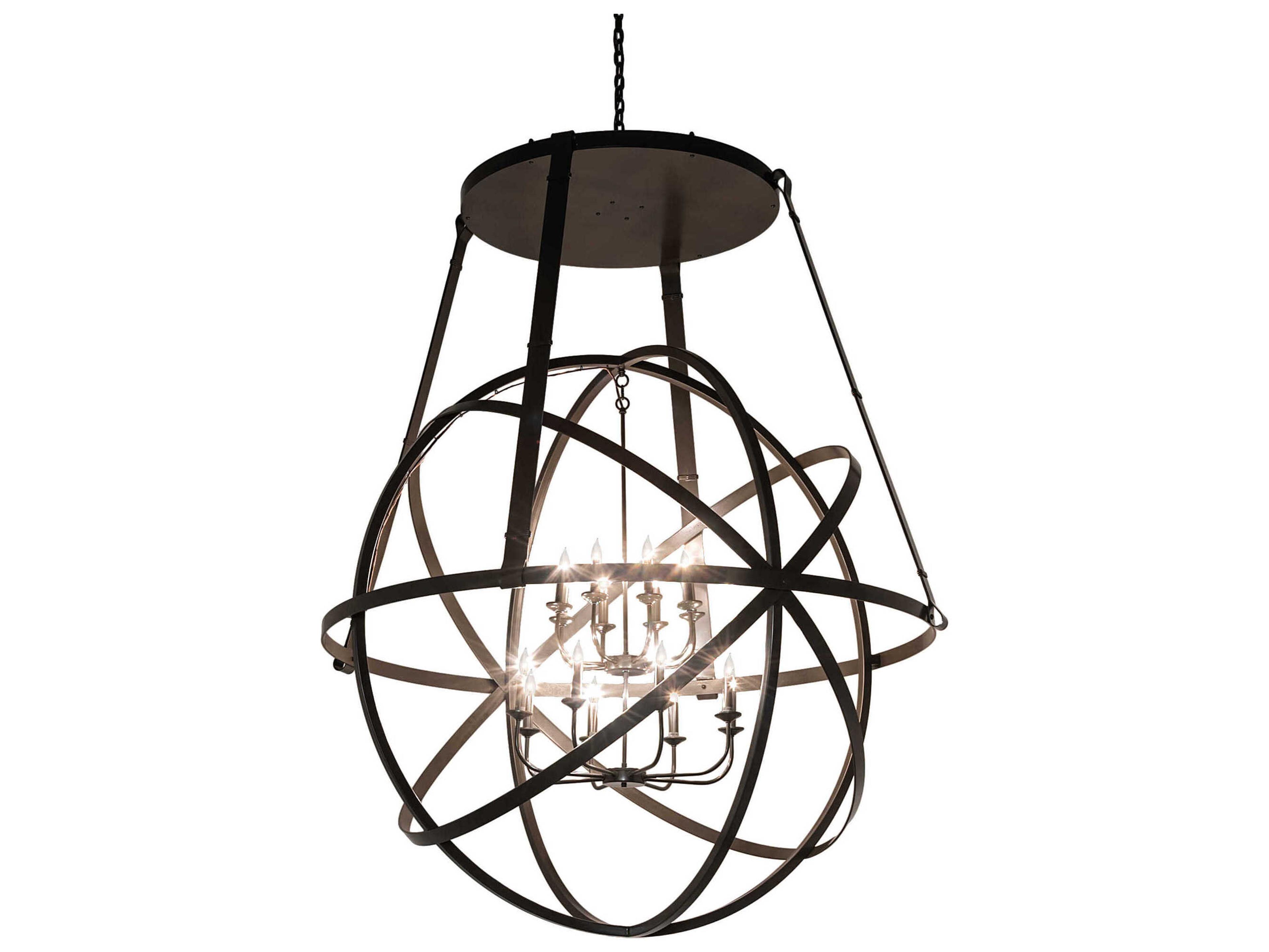 Meyda 16-Light6-Light Timeless Bronze Candelabra Geometric Tiered Chandelier