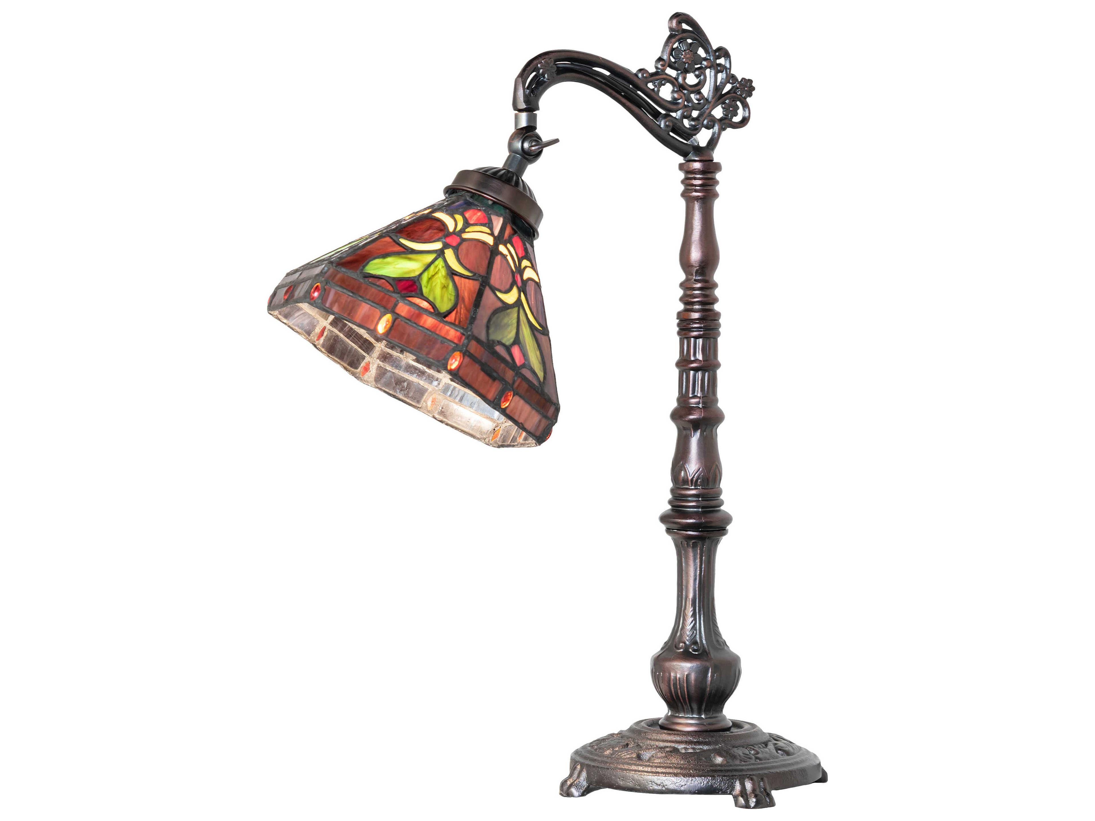 Meyda Middleton Mahogany Bronze Desk Lamp