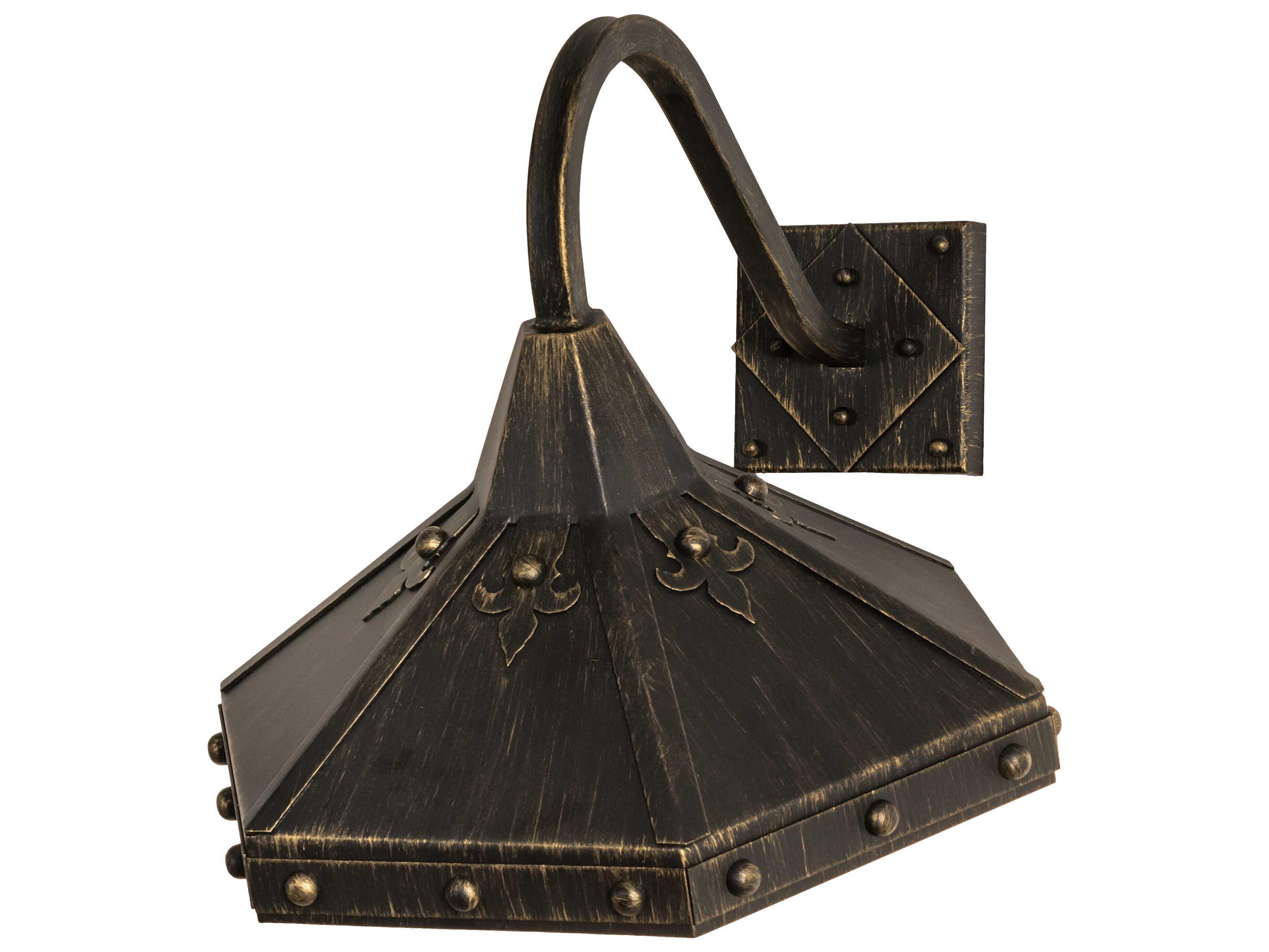 Meyda Mystic 1-Light Gold Wall Sconce