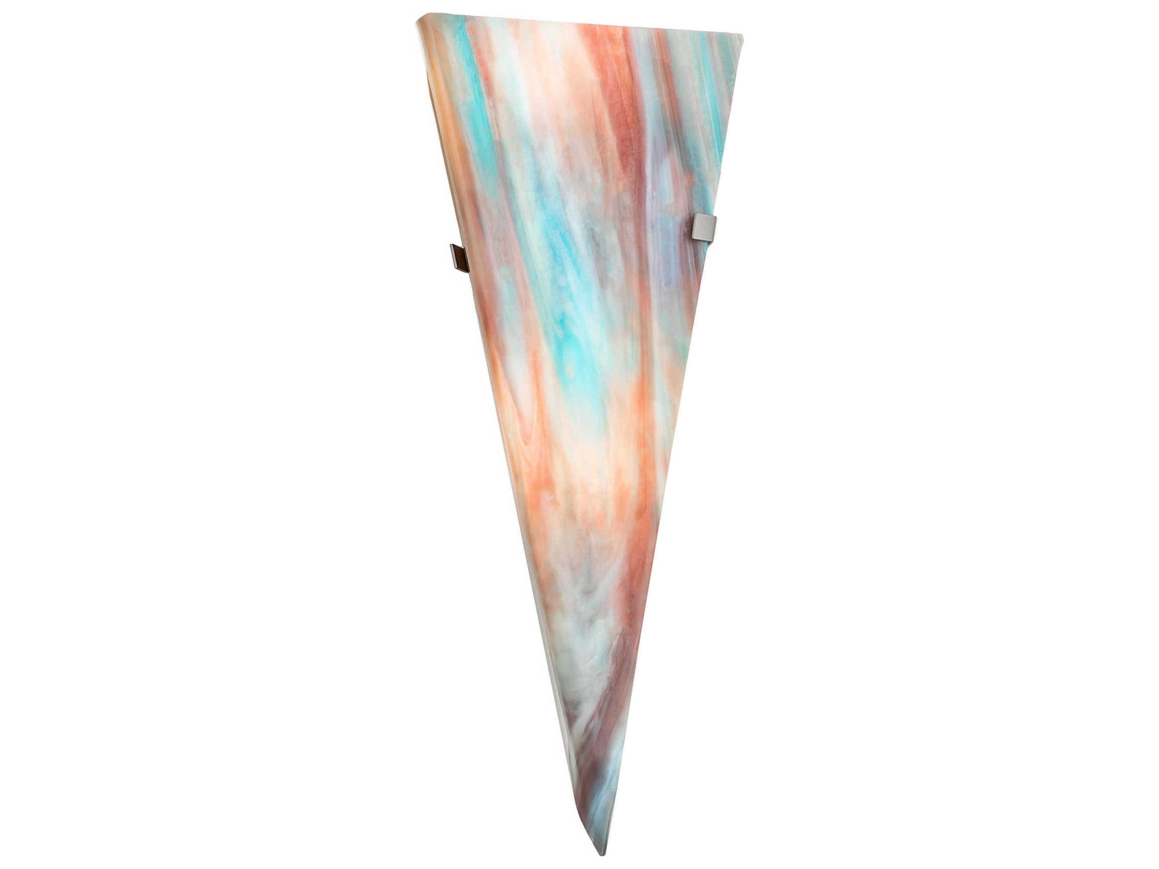 Meyda Metro 2-Light Pewter Blue Glass Wall Sconce