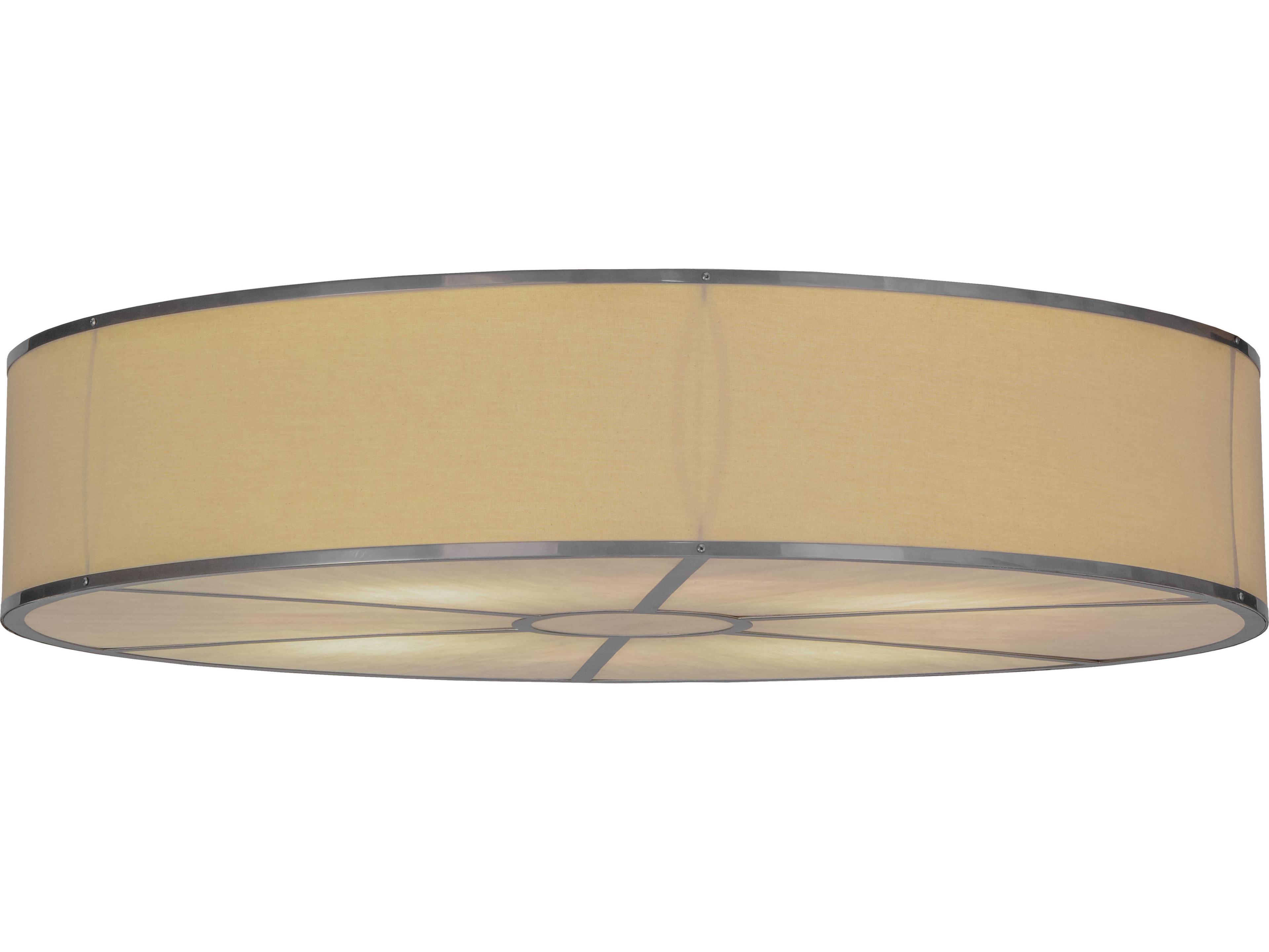 Meyda Cilindro 8-Light Nickel Flush Mount