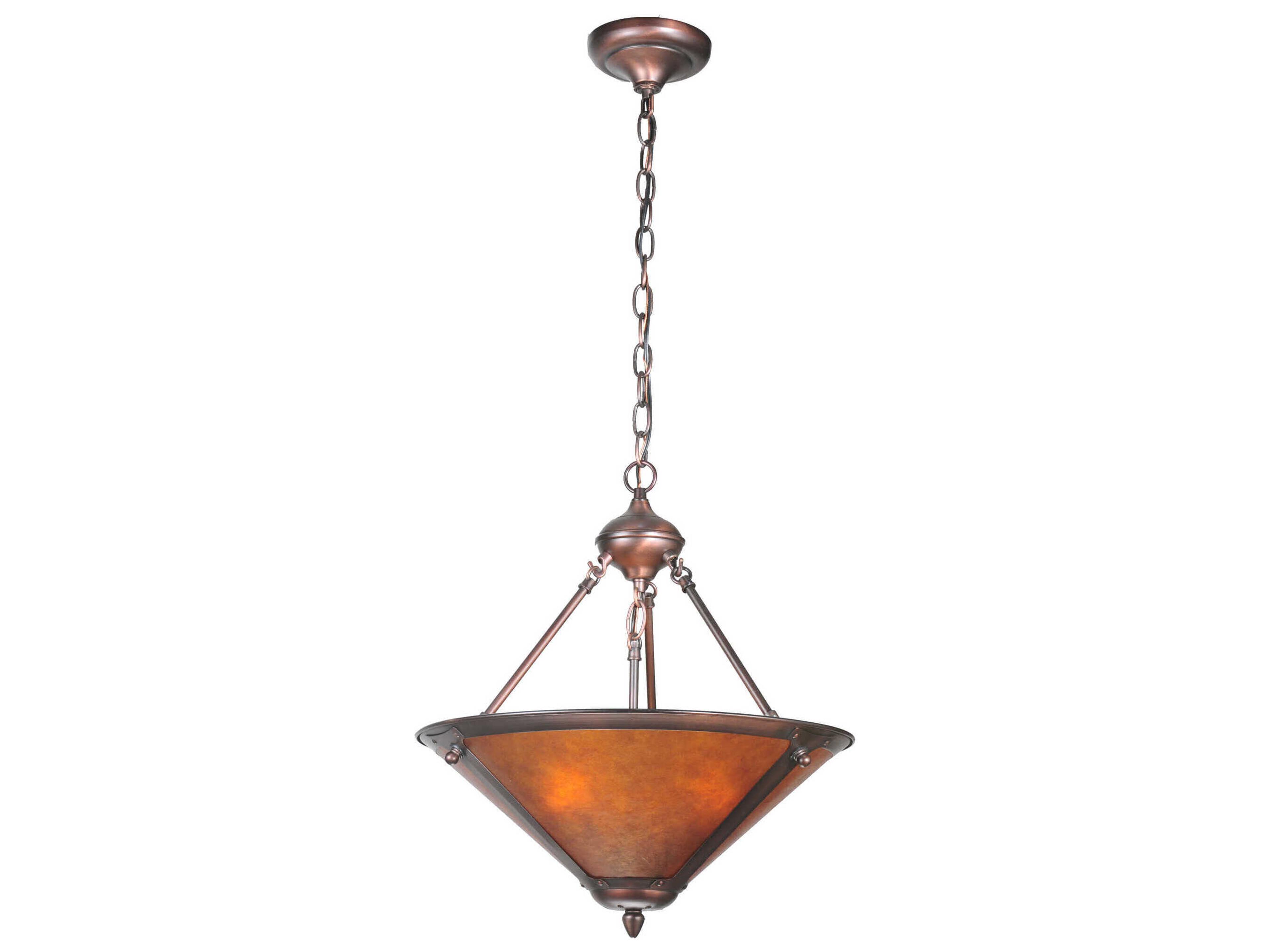 Meyda Sutter 3-Light Bronze Glass Pendant