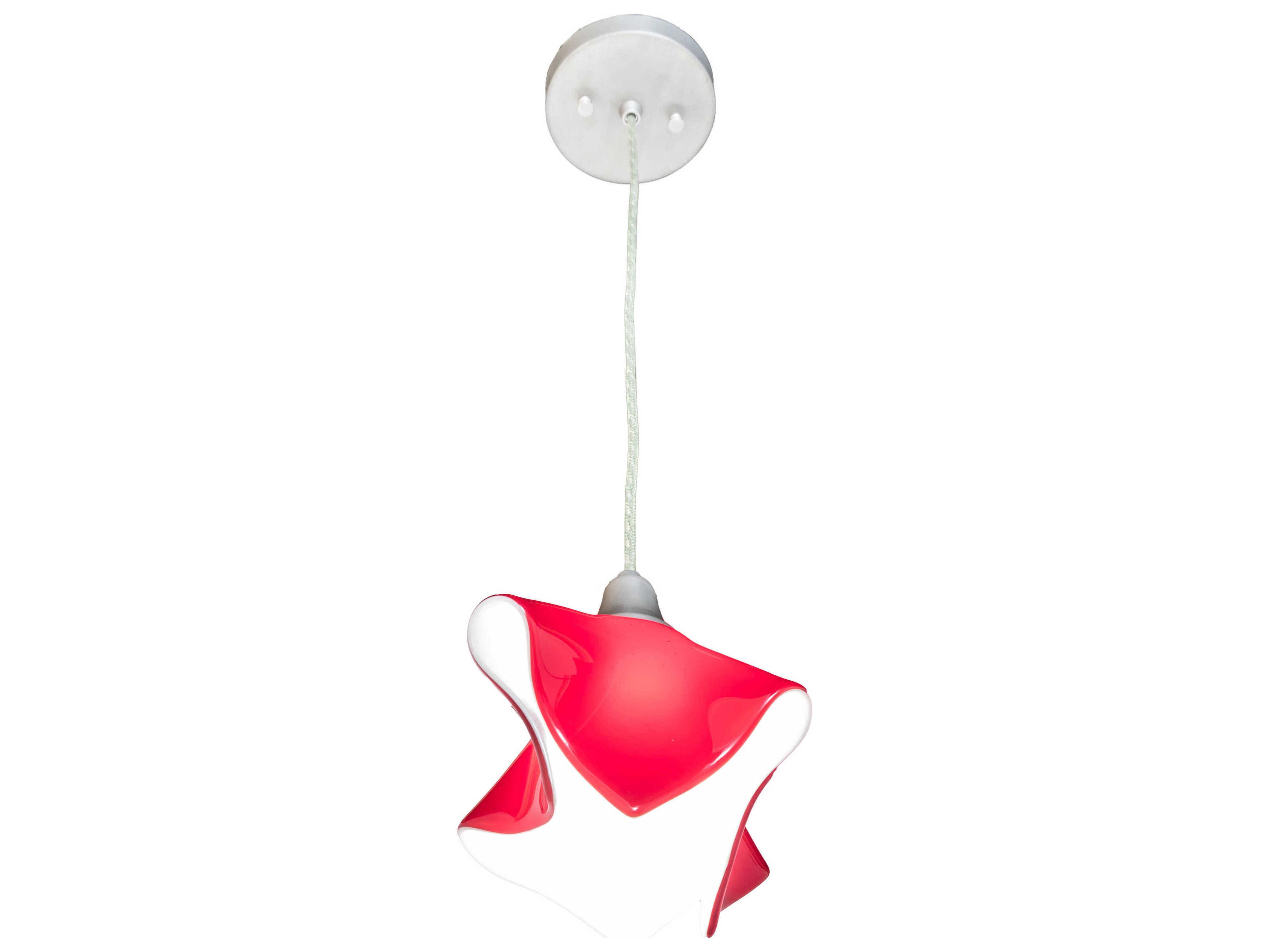 Meyda Handkerchief 1-Light Brushed Nickel Glass Mini Pendant