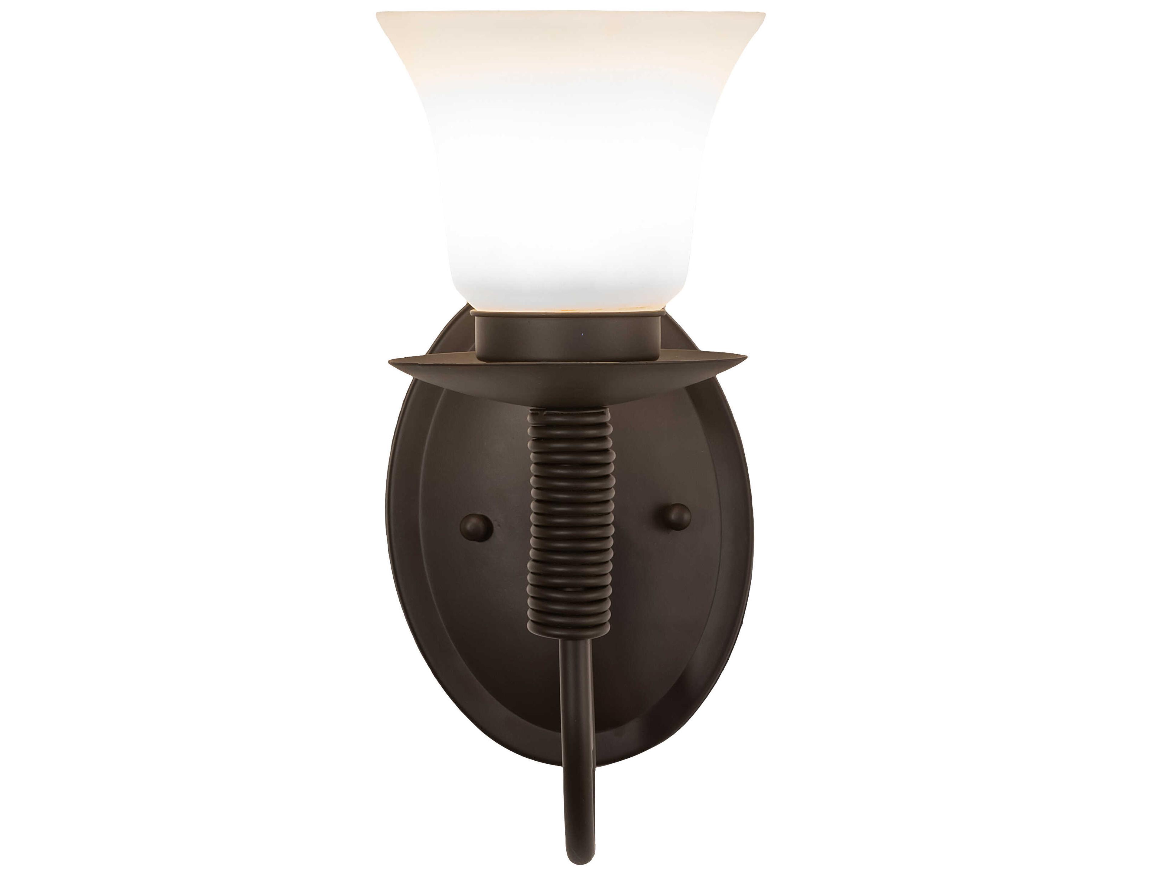 Meyda Bell 1-Light Oil Rubbed Bronze Glass Wall Sconce