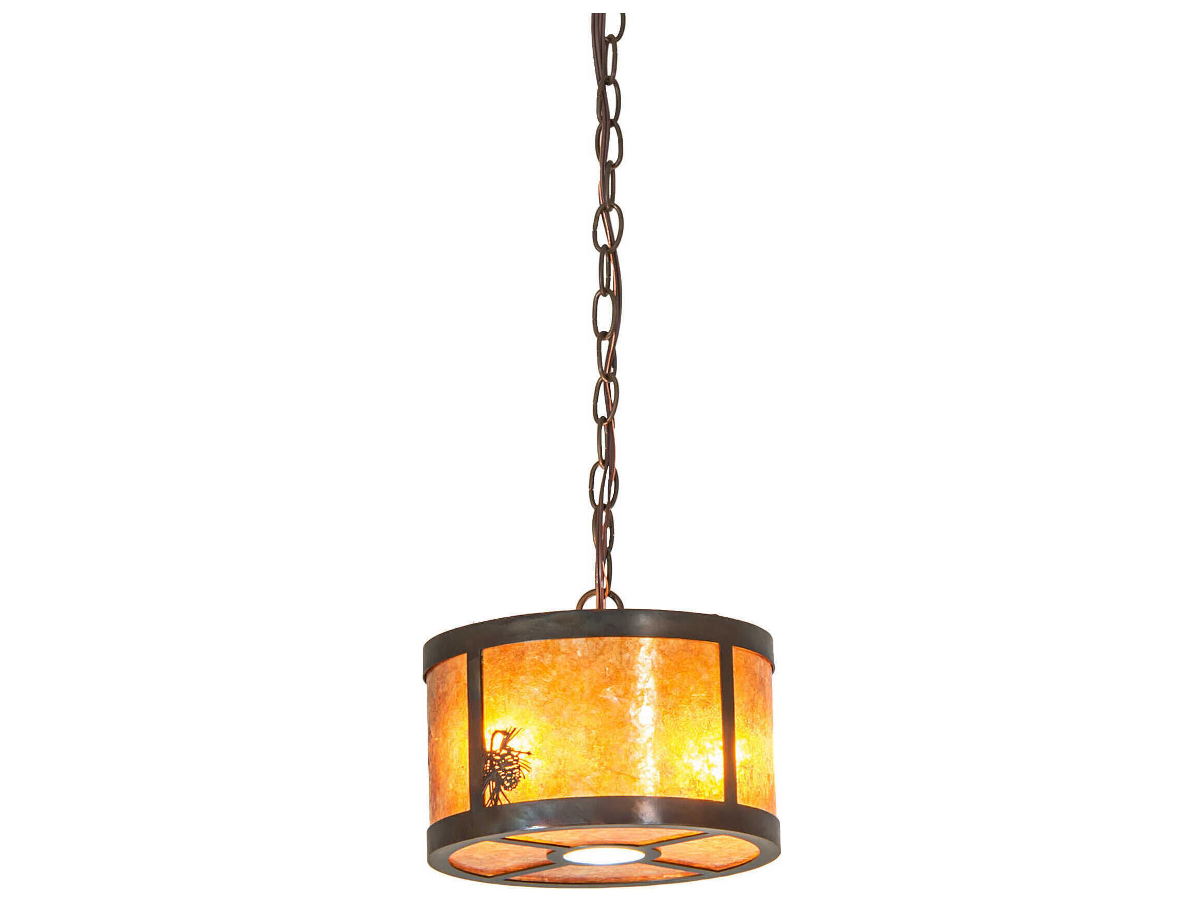 Meyda Fulton 3-Light Antique Copper Burnished LED Mini Pendant
