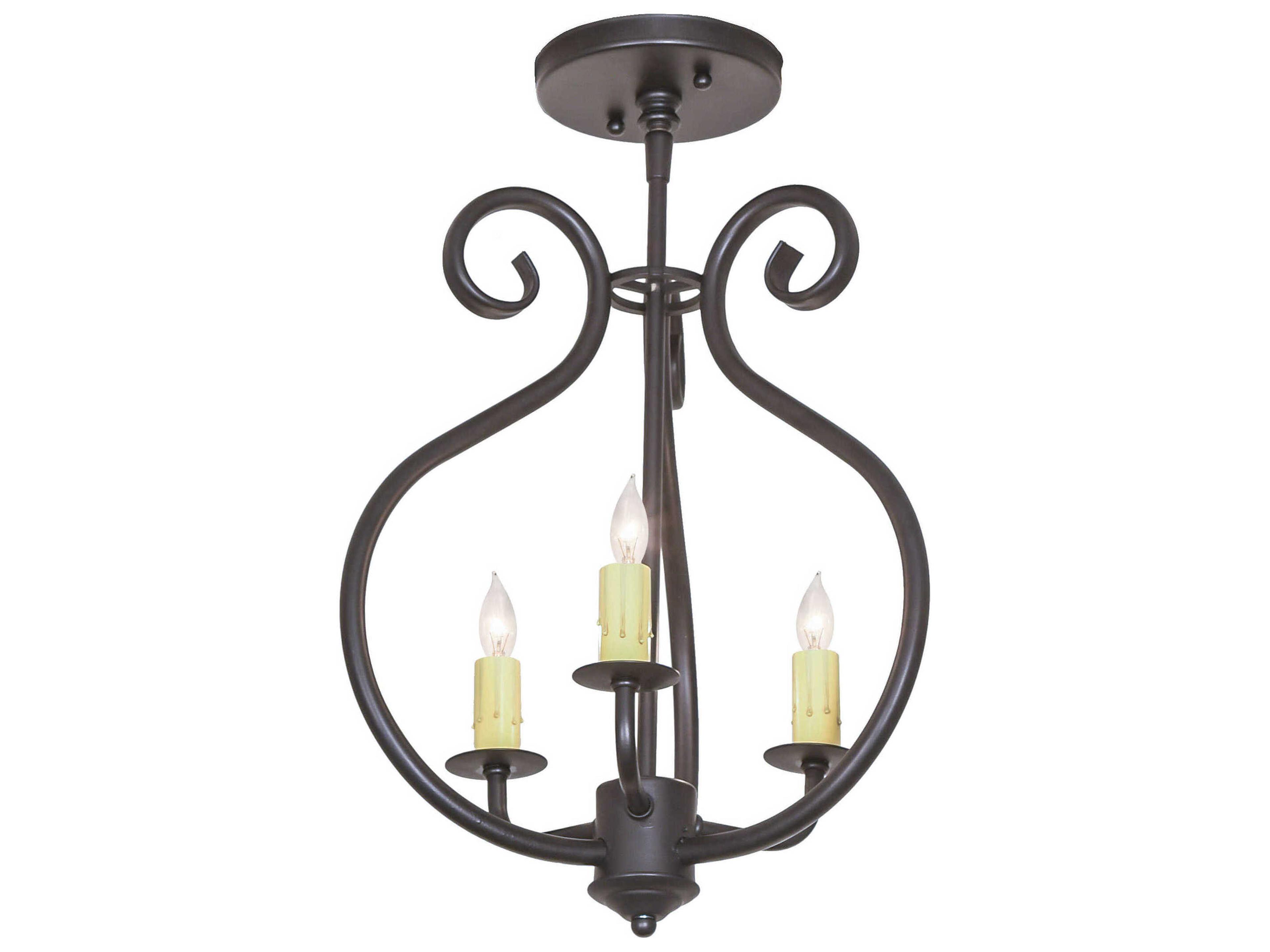 Meyda Easton 3-Light Steel Semi Flush Mount