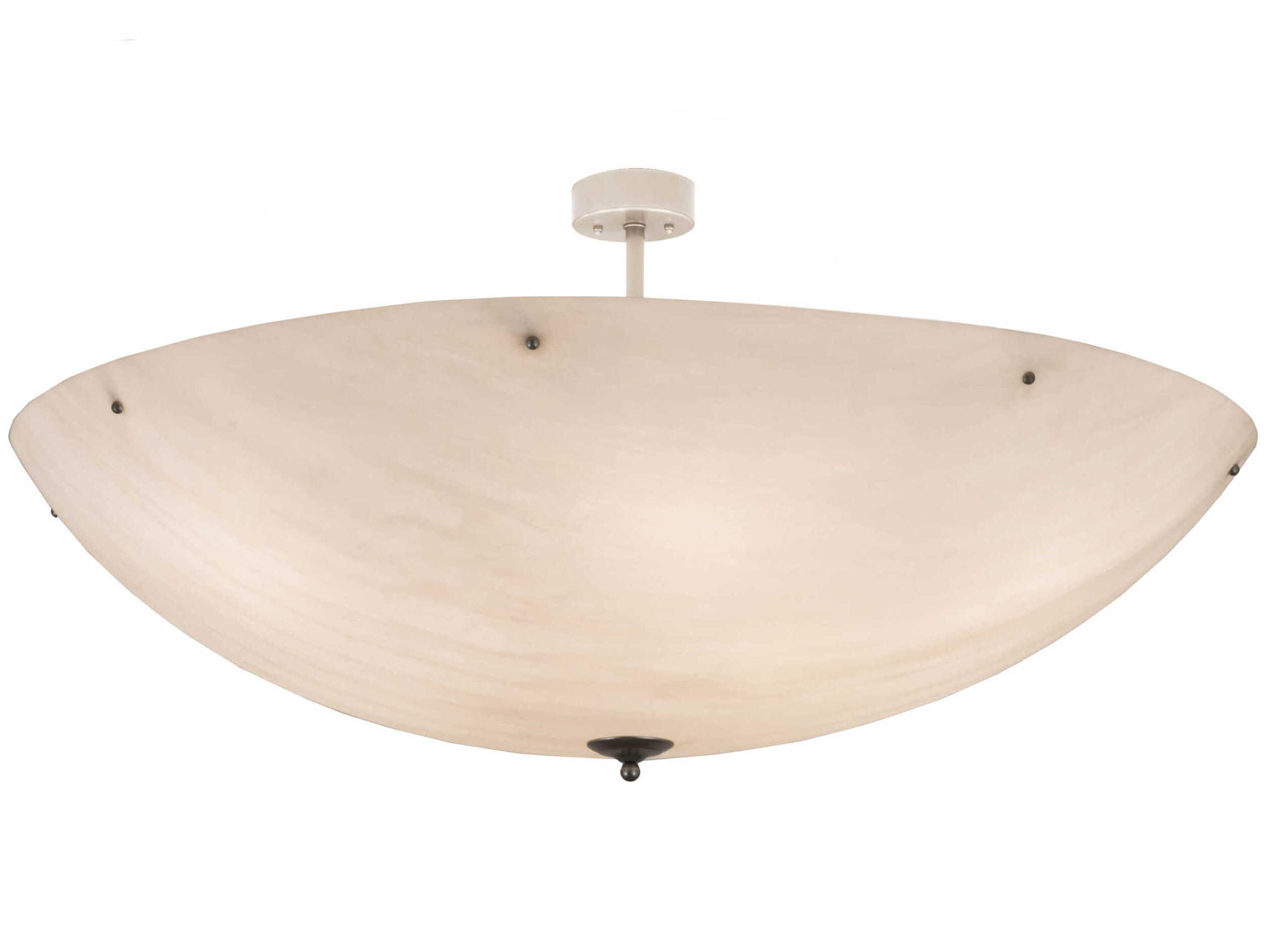 Meyda Madison 12-Light Nickel Bowl Semi Flush Mount