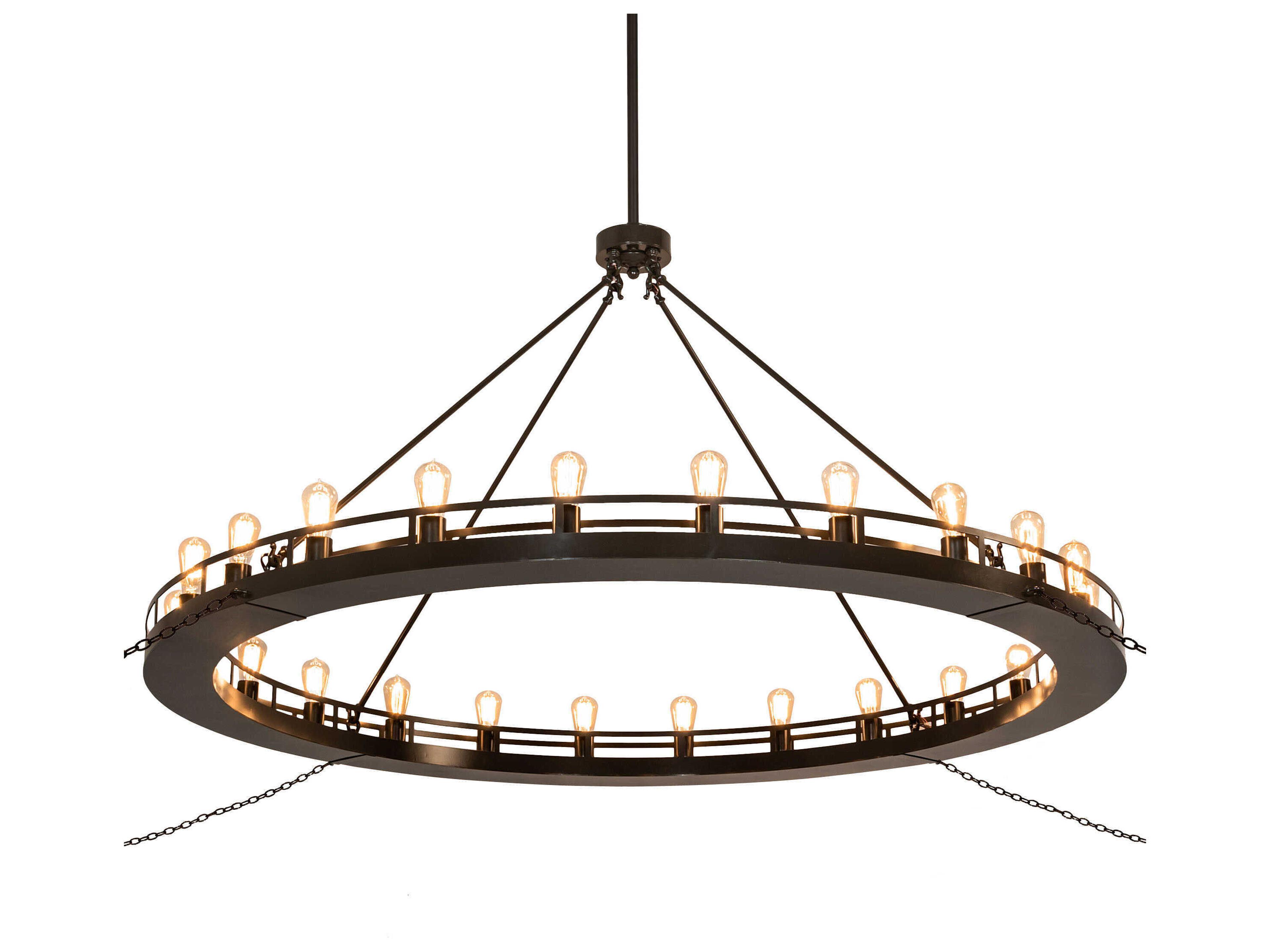 Meyda Barbury 24-Light Timeless Bronze Round Chandelier