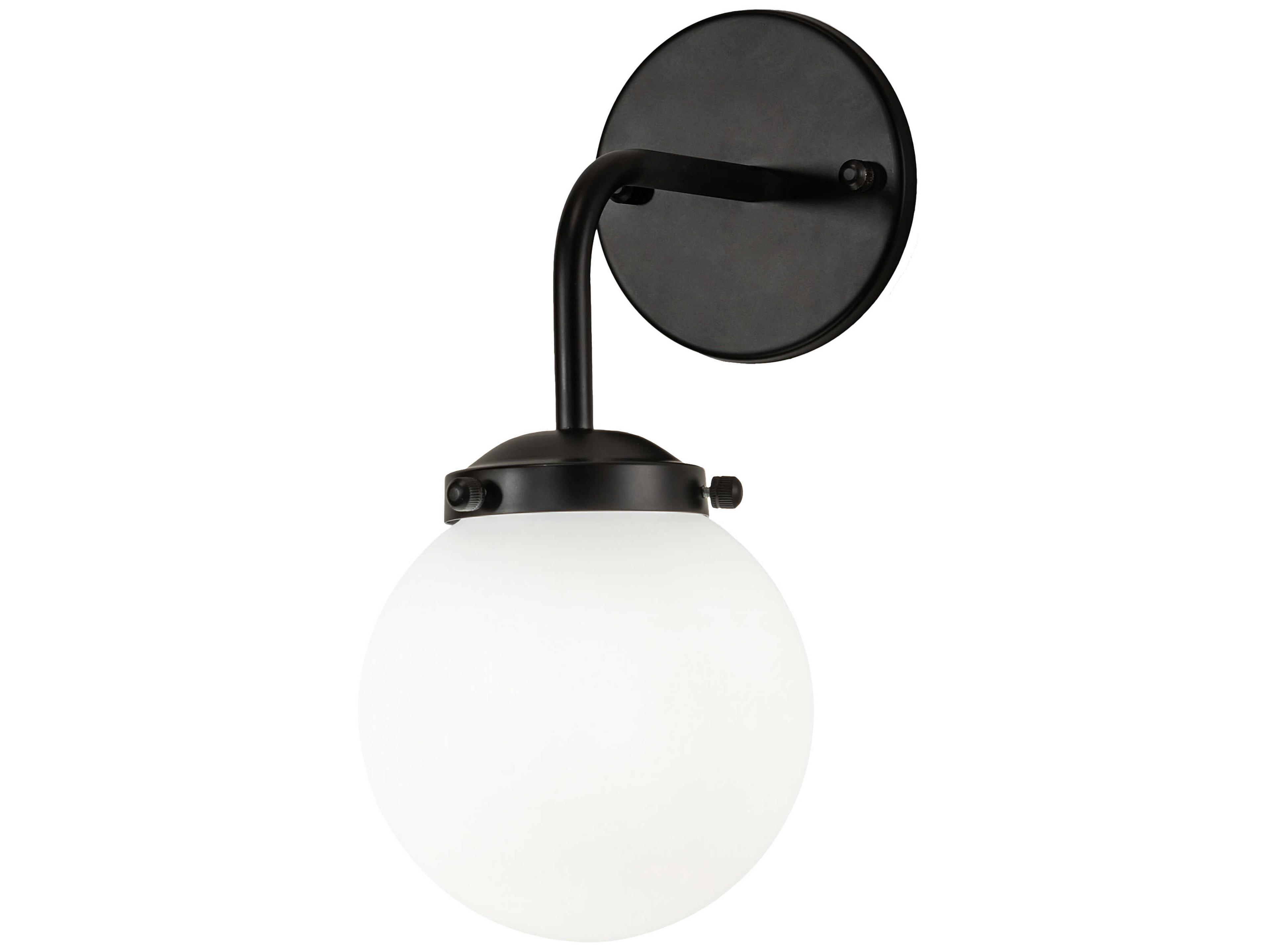 Meyda Bola 1-Light Matte Black Glass LED Wall Sconce