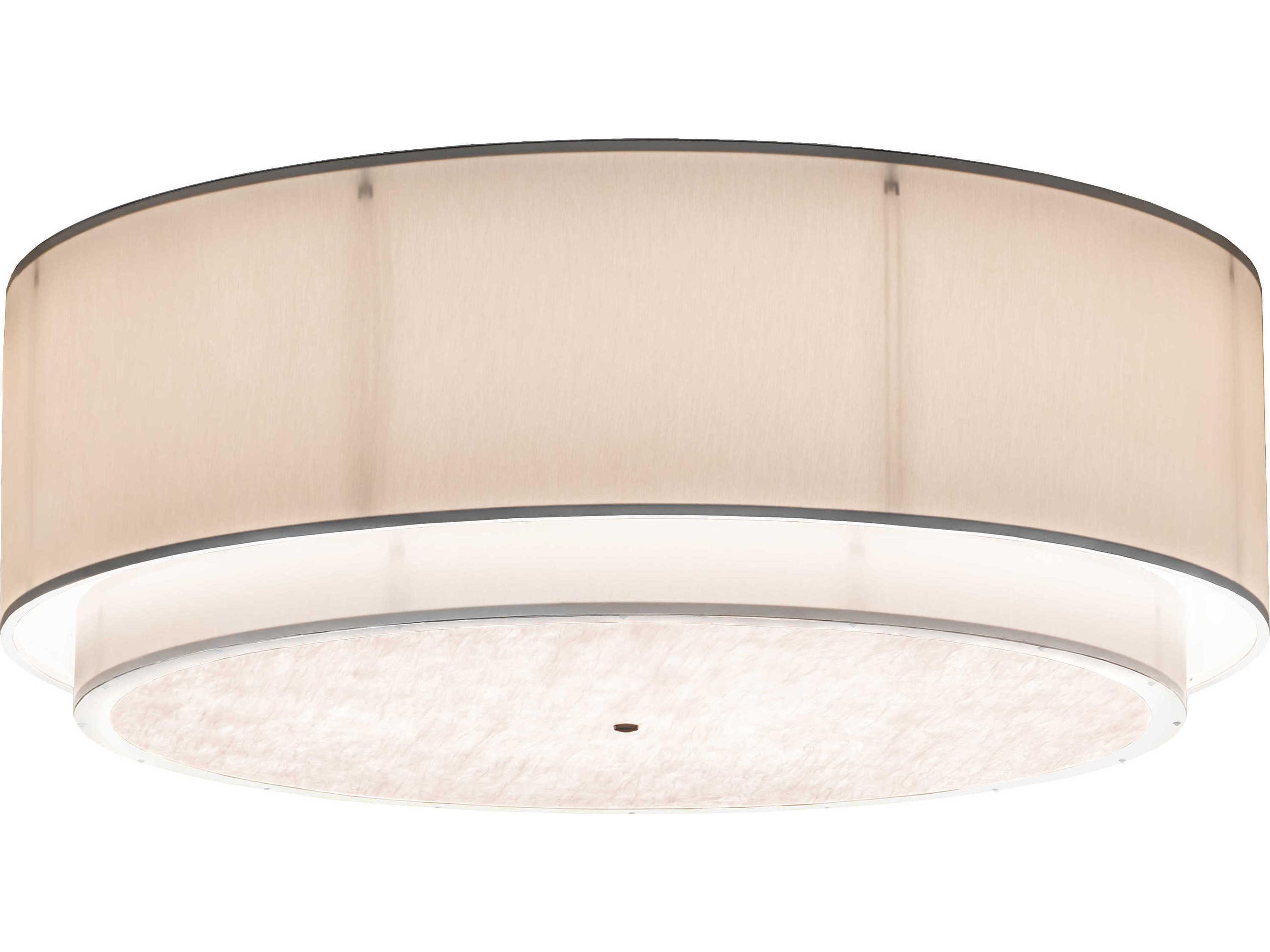 Meyda Cilindro Black White LED Drum Flush Mount