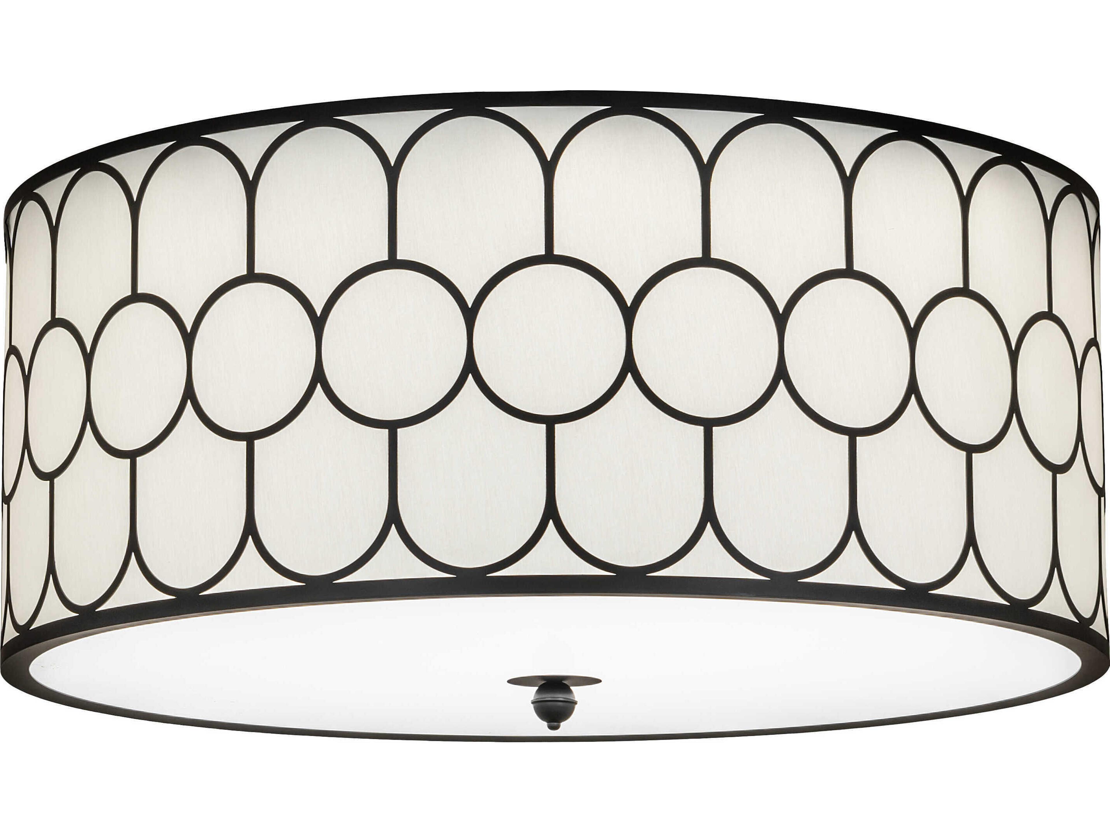 Meyda Cilindro Black LED Drum Flush Mount