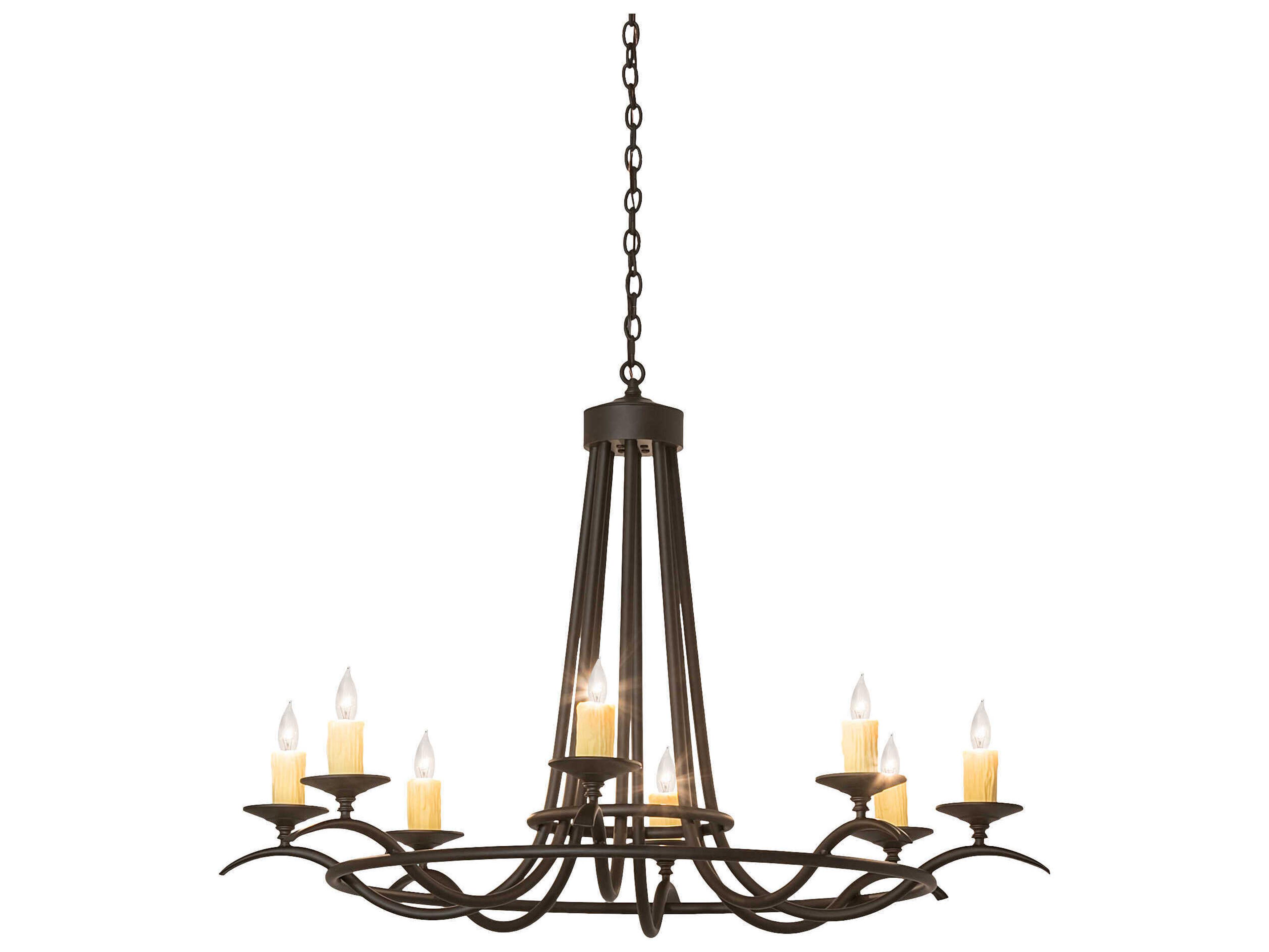Meyda Octavia 8-Light Oil Rubbed Bronze Candelabra Chandelier