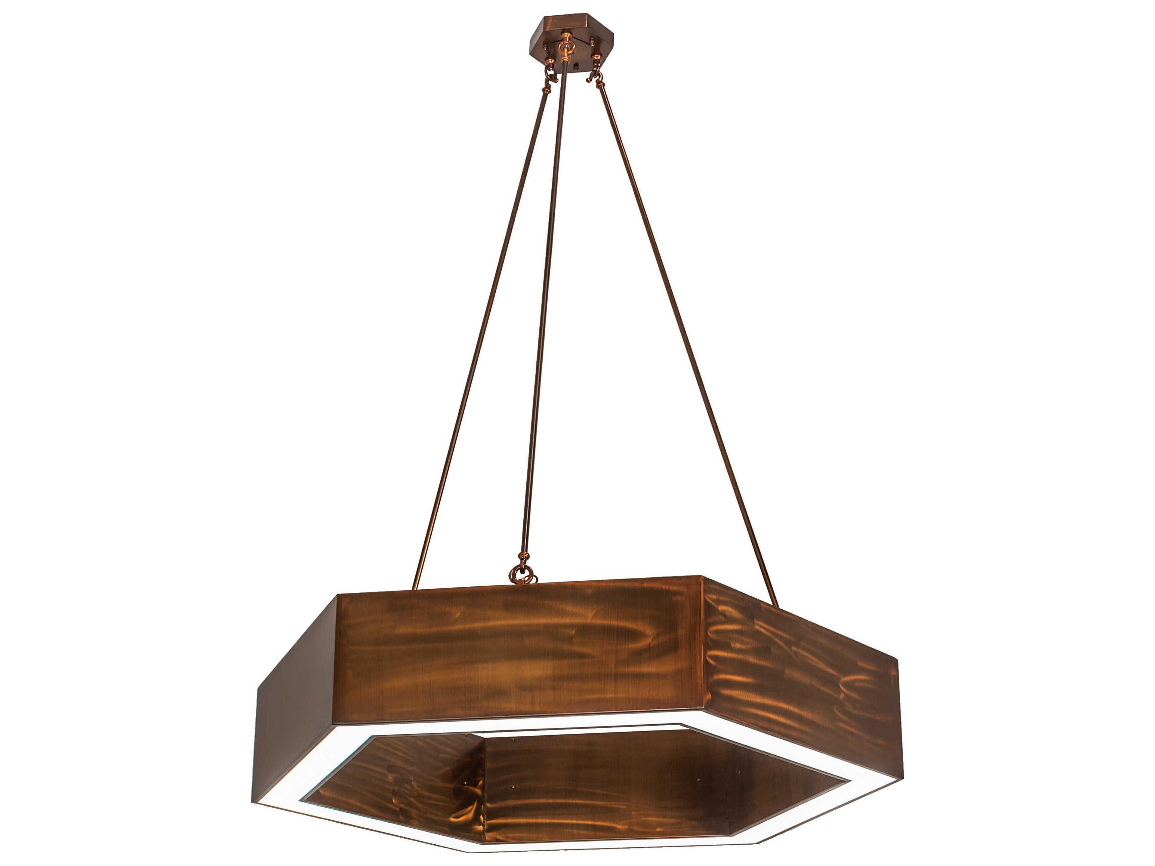 Meyda Vintage Copper LED Geometric Pendant