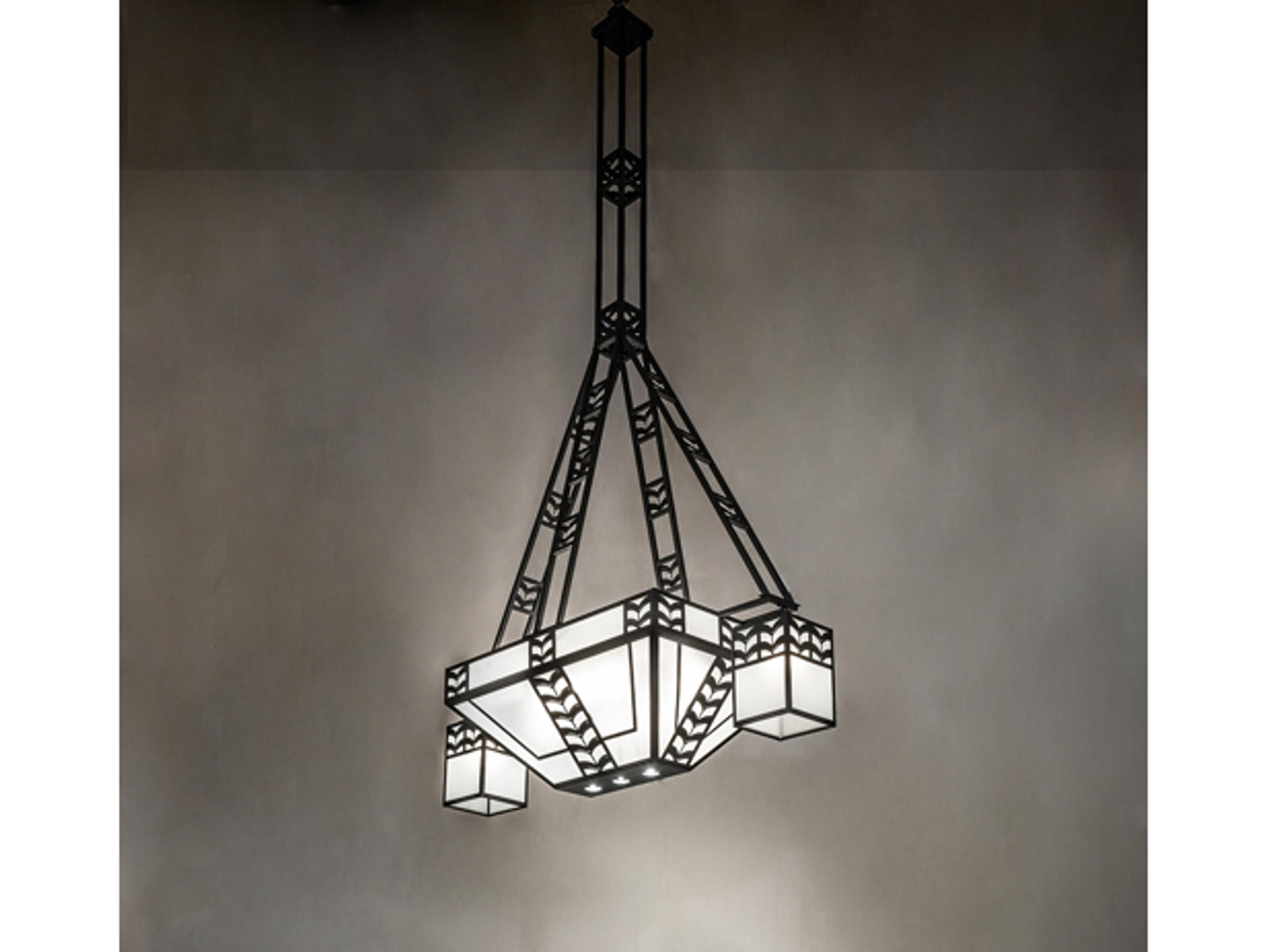 Meyda Monaca 10 2 3-Light Black Glass LED Geometric Island Pendant