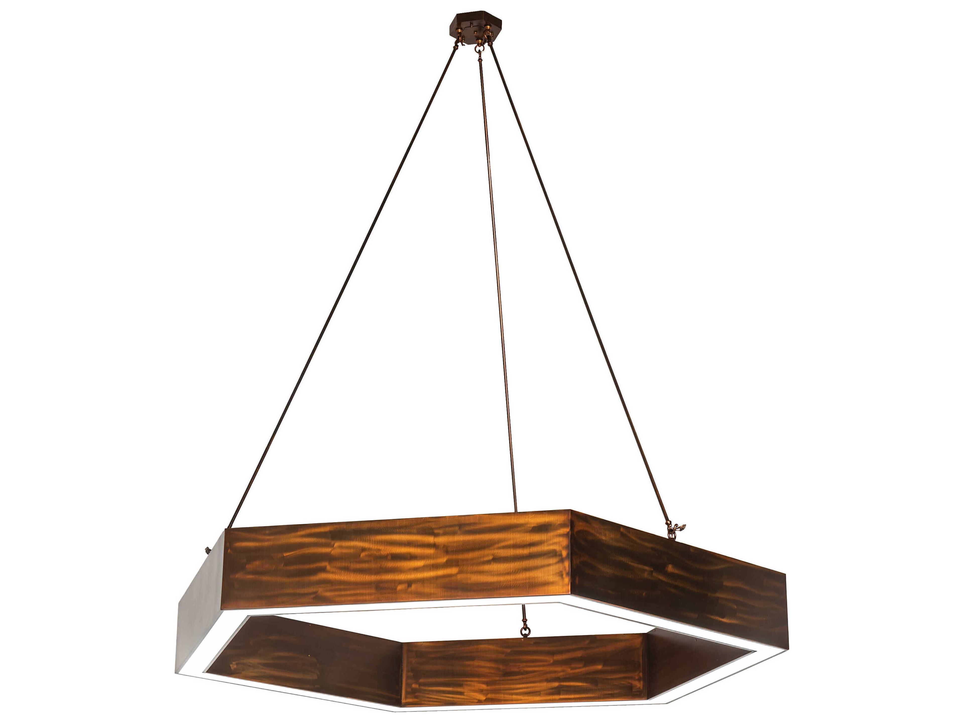 Meyda Vintage Copper LED Geometric Pendant