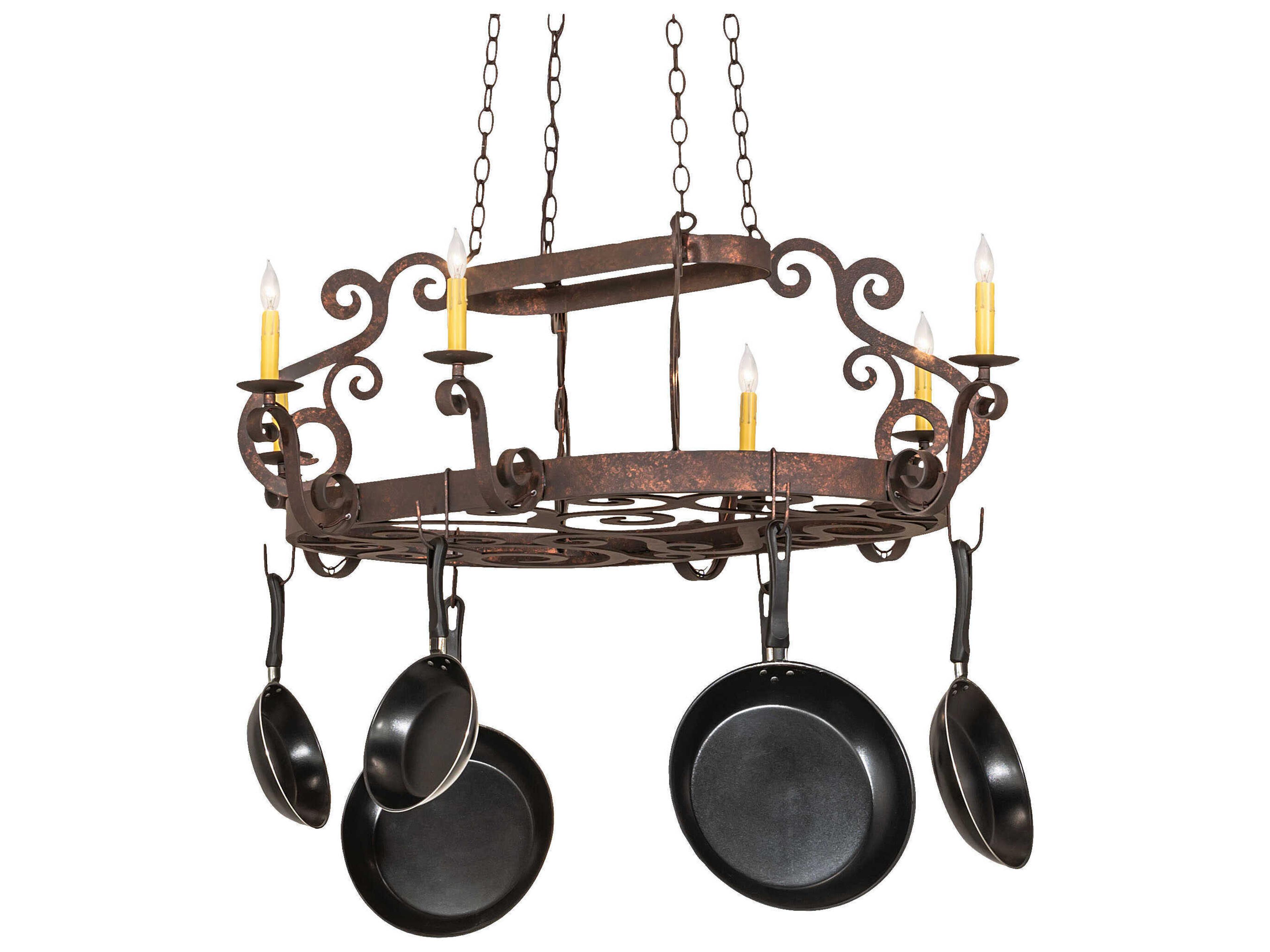 Meyda Neo 6-Light Rust Copper Island Pendant