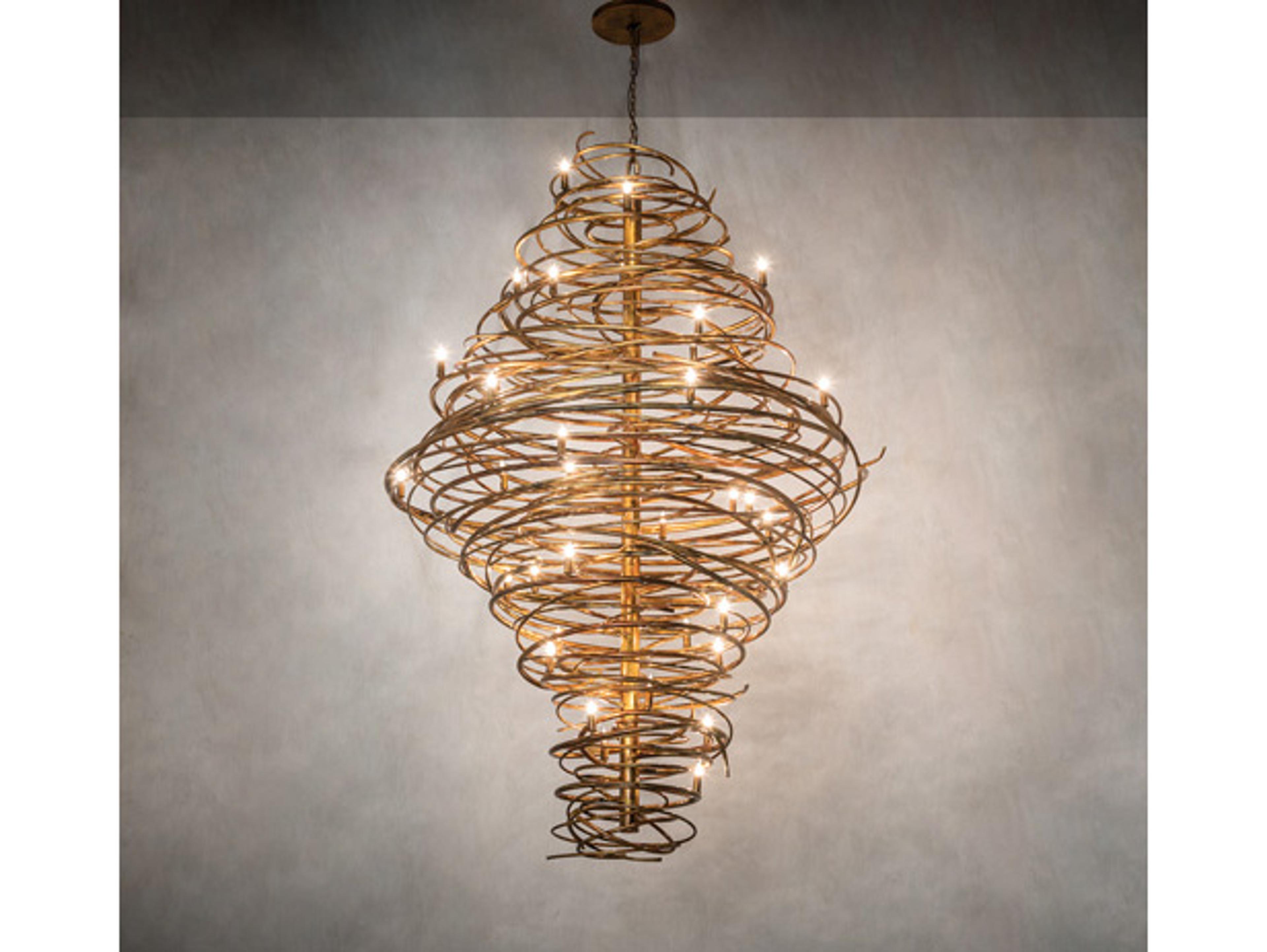 Meyda Cyclone 36-Light Gold LED Chandelier