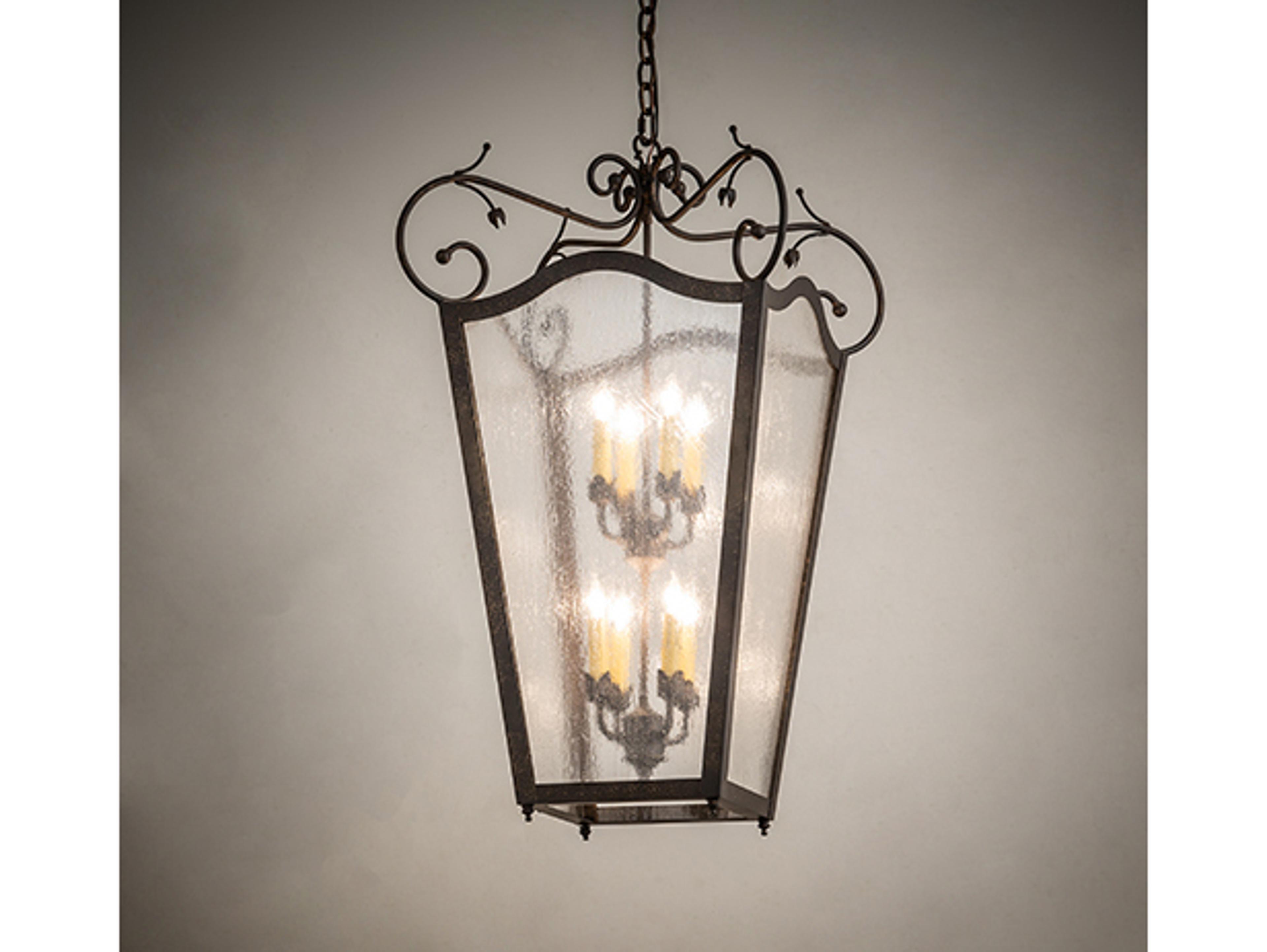 Meyda Tessa 8-Light Brown Glass Candelabra Tiered Chandelier