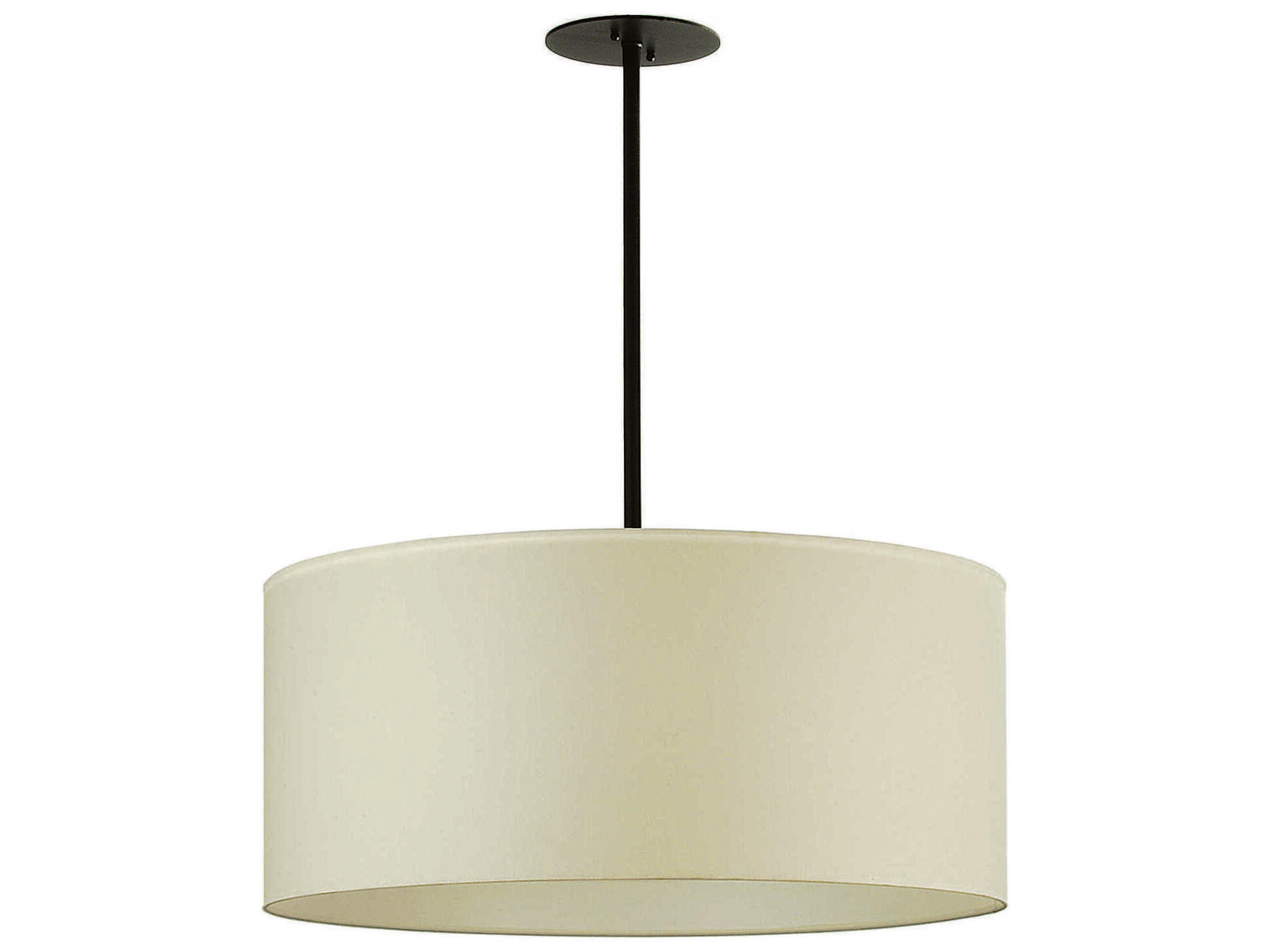 Meyda Cilindro 4-Light Black Glass LED Drum Pendant