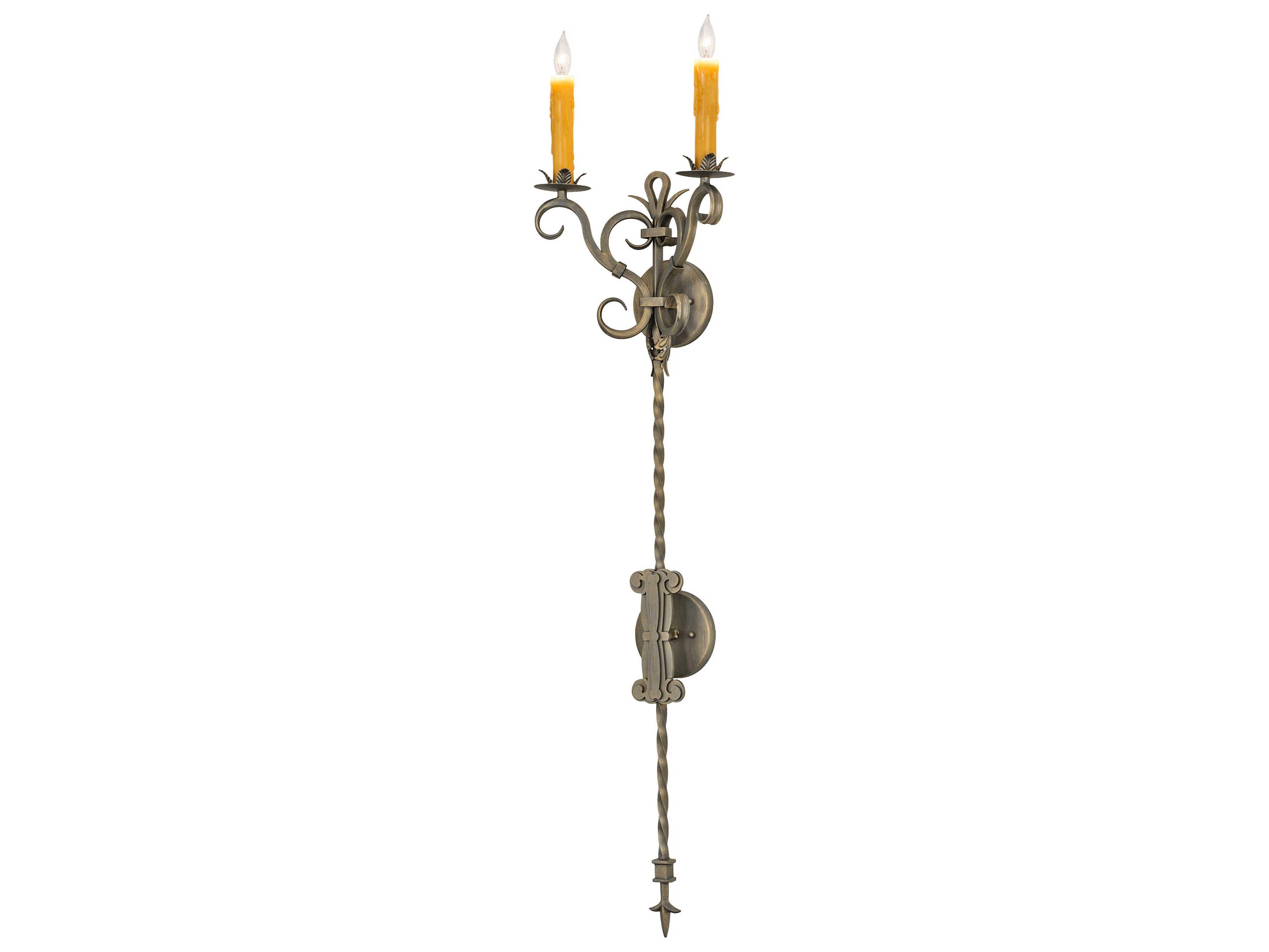 Meyda Palmira 2-Light Antique Brass Wall Sconce
