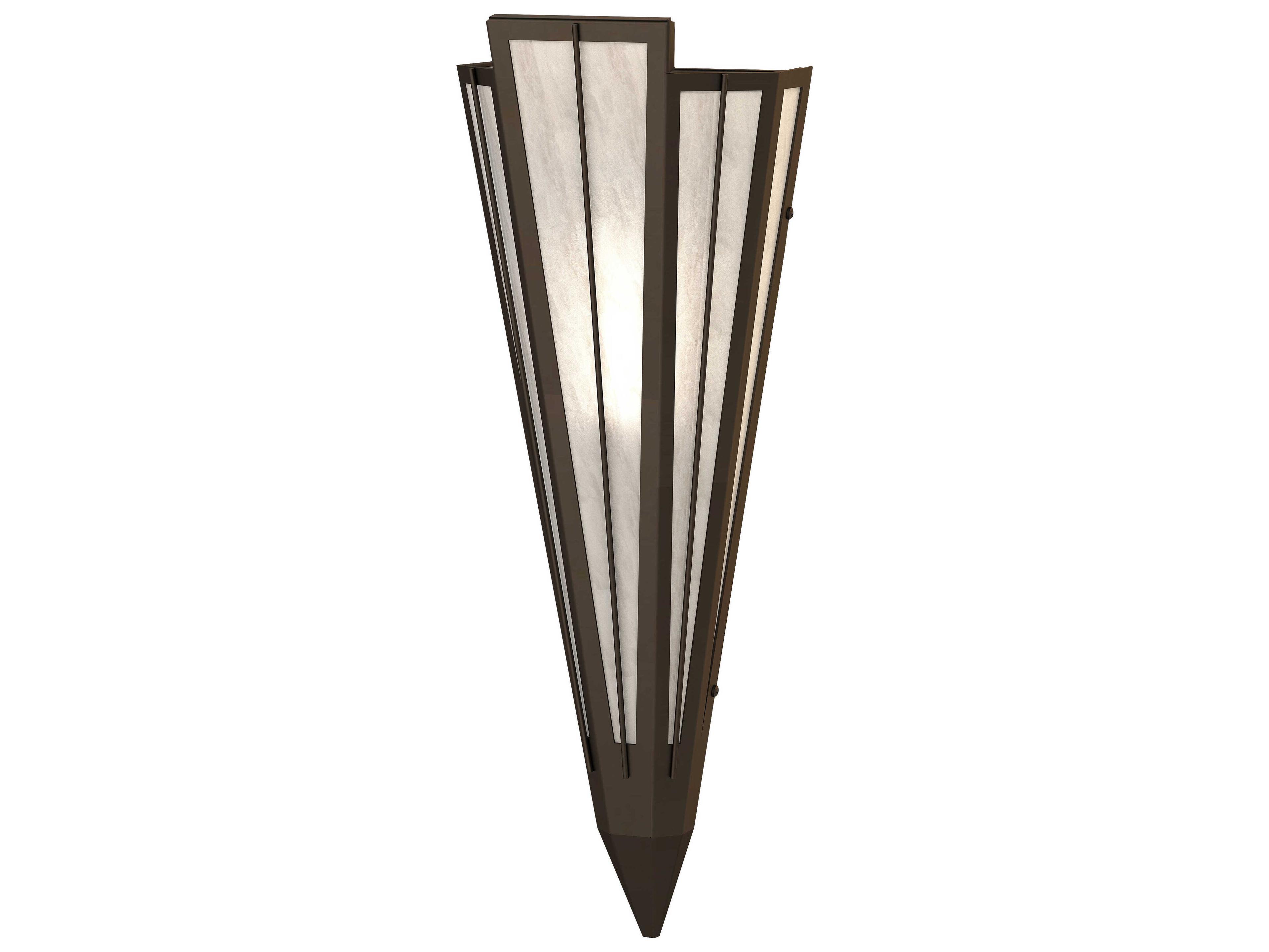 Meyda Brum 1-Light Oil Rubbed Bronze Glass Wall Sconce