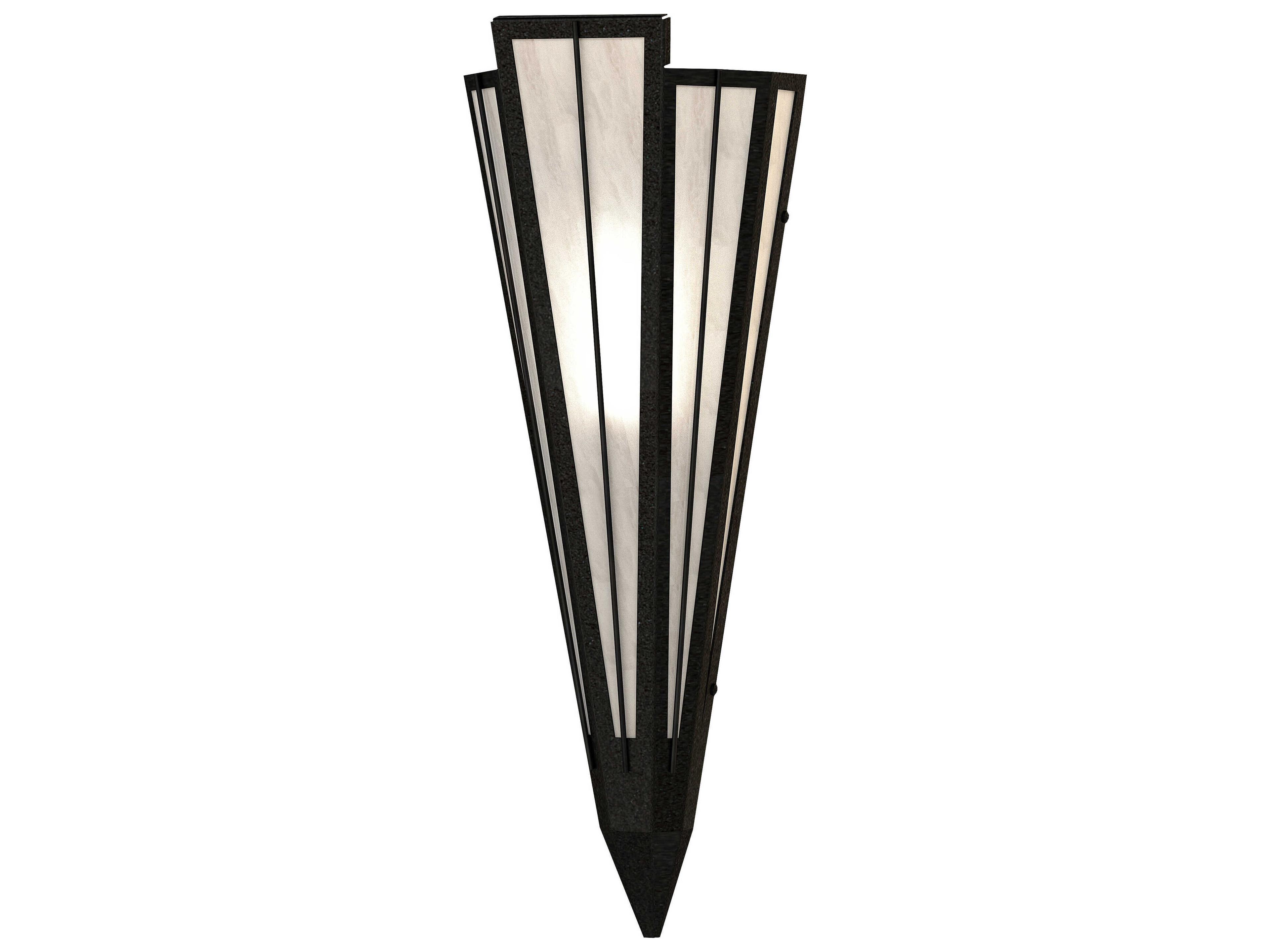 Meyda Brum 1-Light Black Glass Wall Sconce