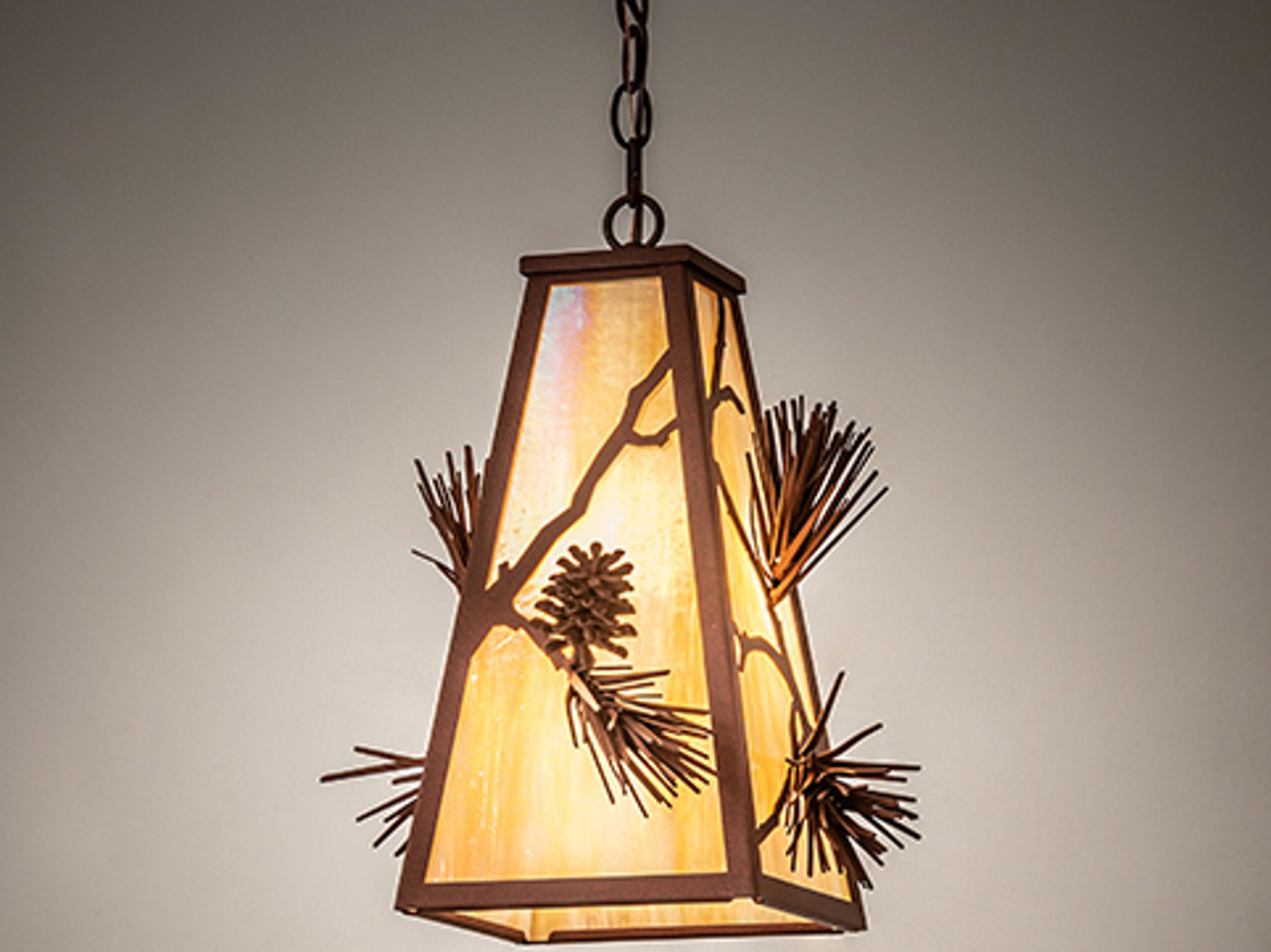 Meyda 1-Light Rust Brown Glass Empire Pendant