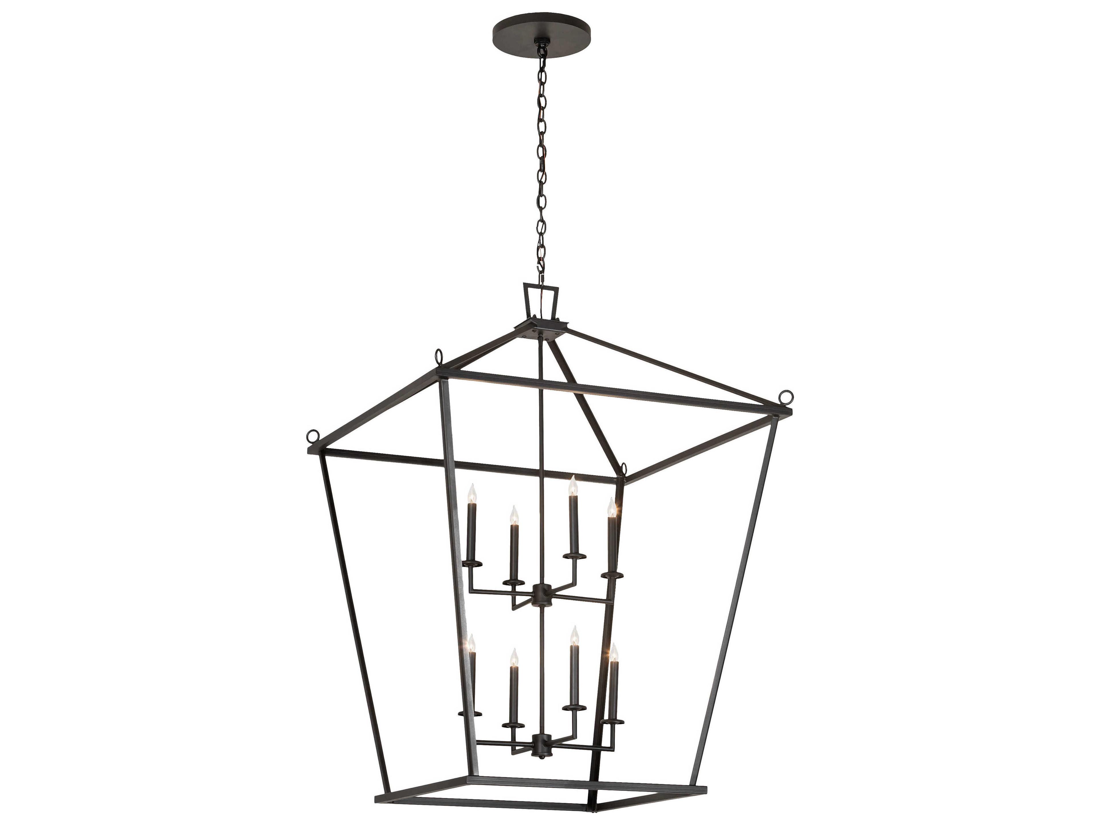Meyda Kitzi 8-Light Black Candelabra Tiered Chandelier