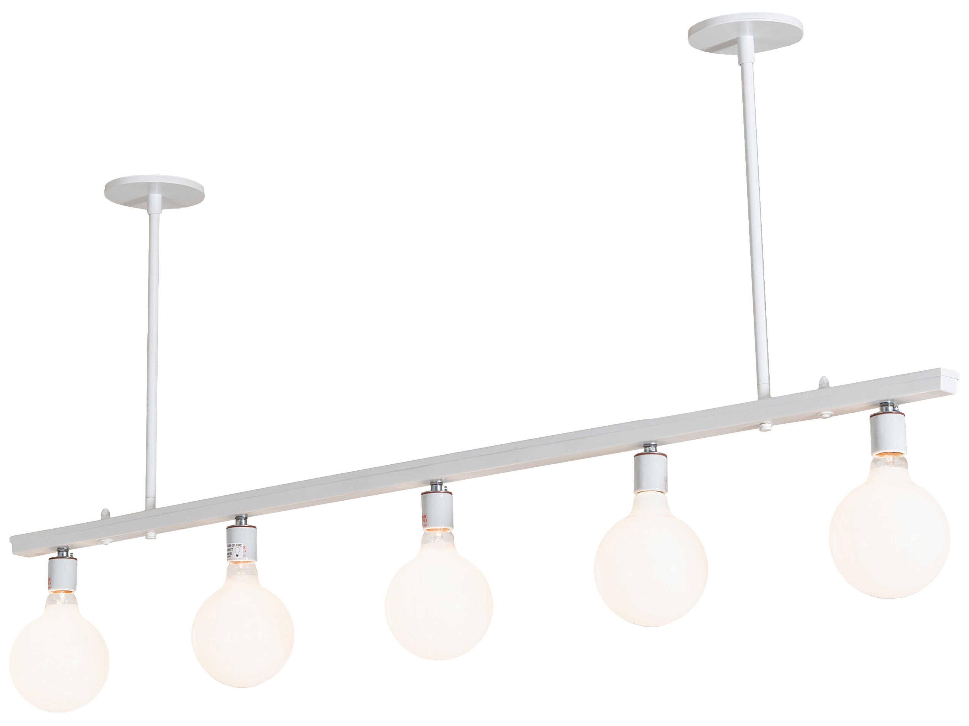 Meyda Alva 5-Light Gloss White Island Pendant