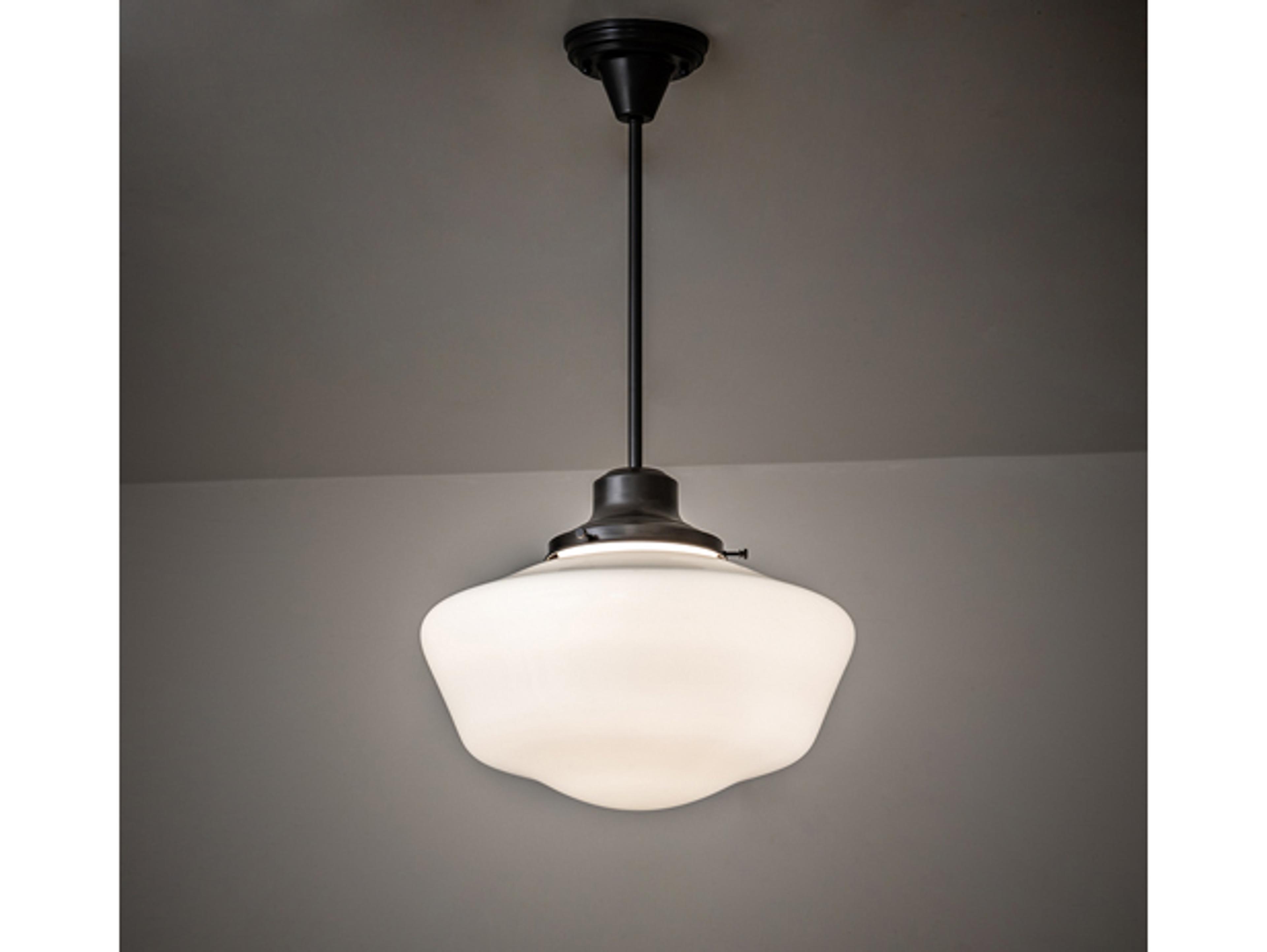 Meyda Revival 1-Light Craftsman Brown Glass Pendant