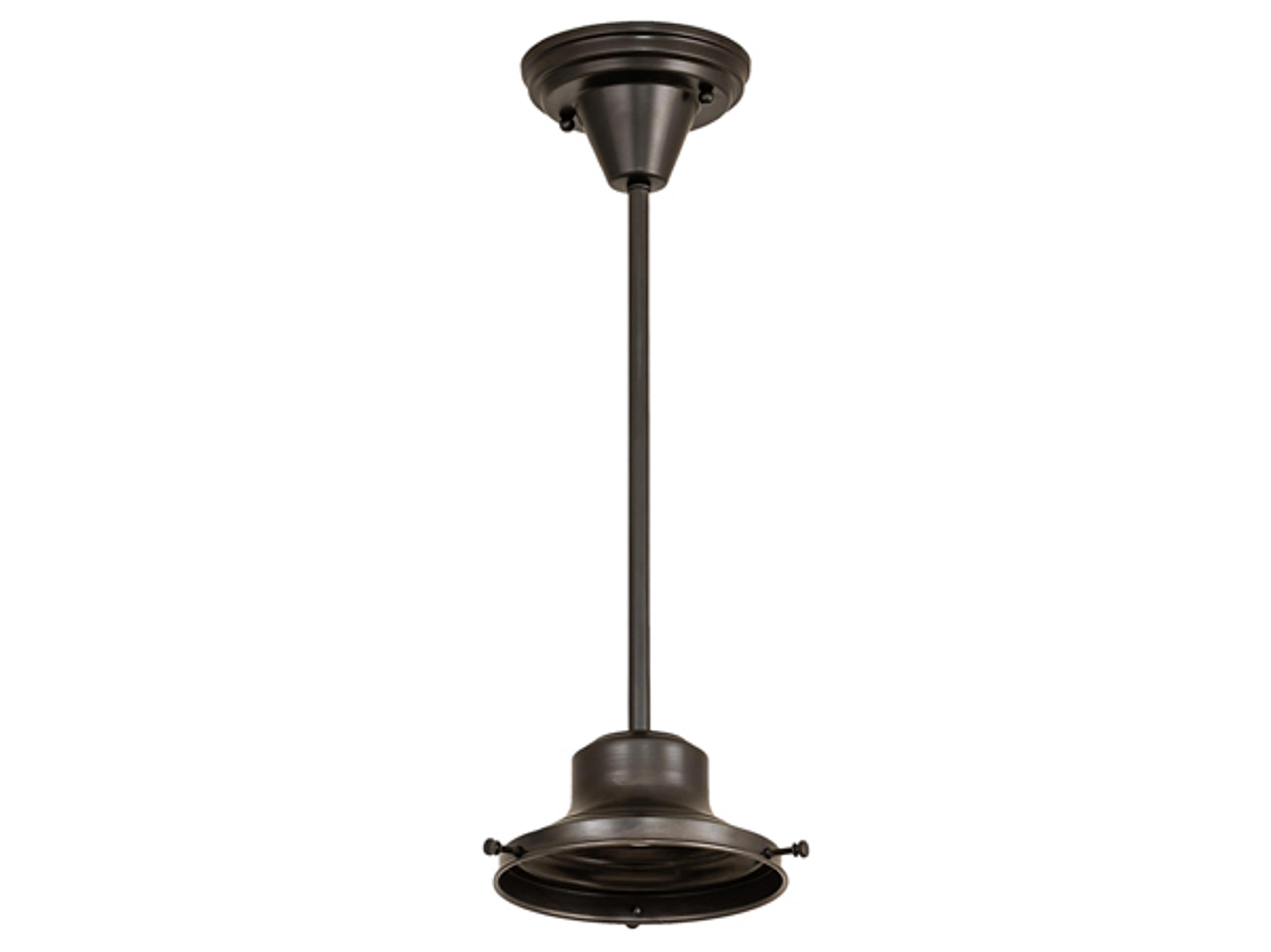 Meyda Revival Schoolhouse 1-Light Craftsman Brown Mini Pendant