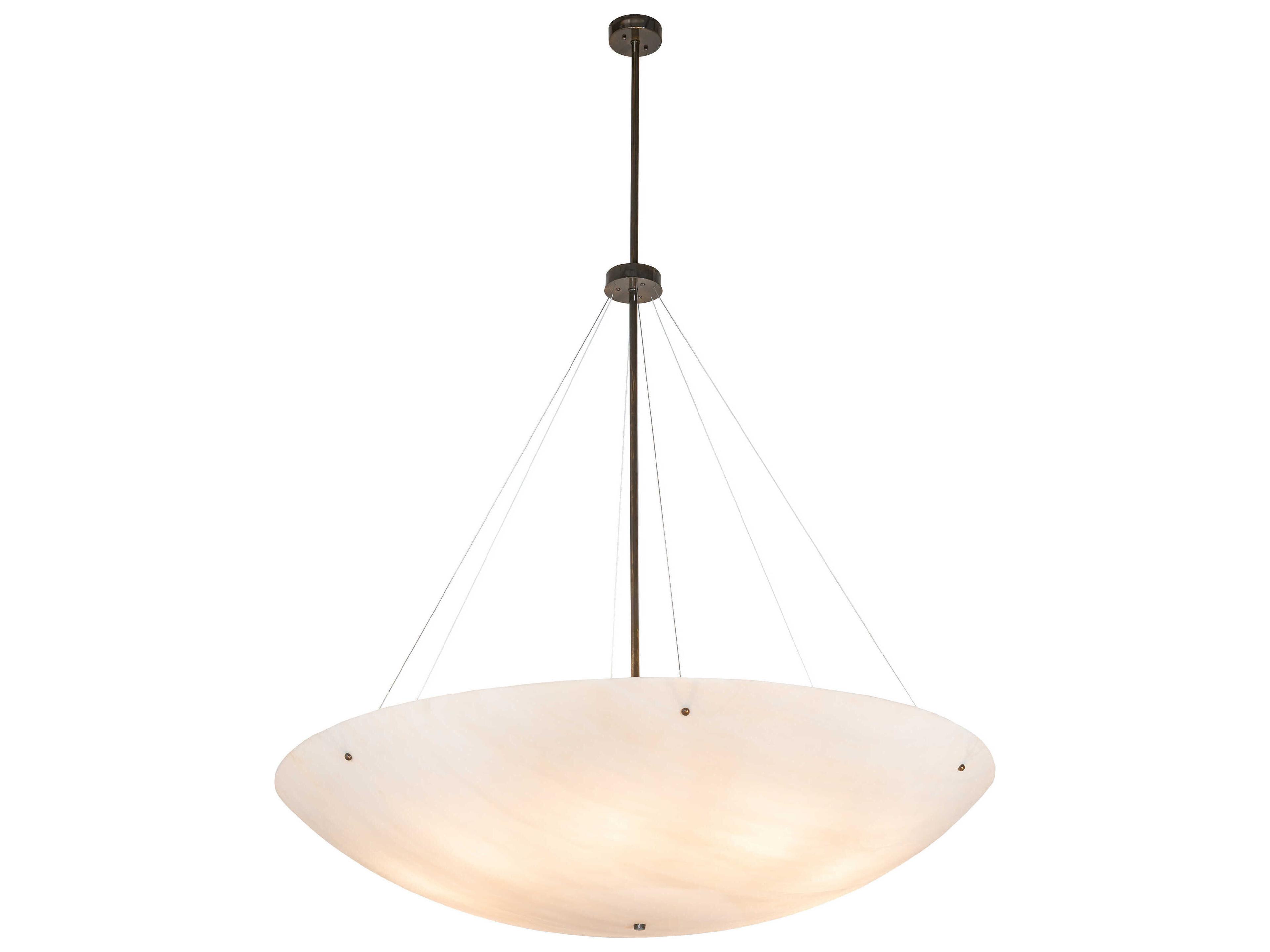 Meyda Madison 9-Light Antique Brass Glass Bowl Pendant