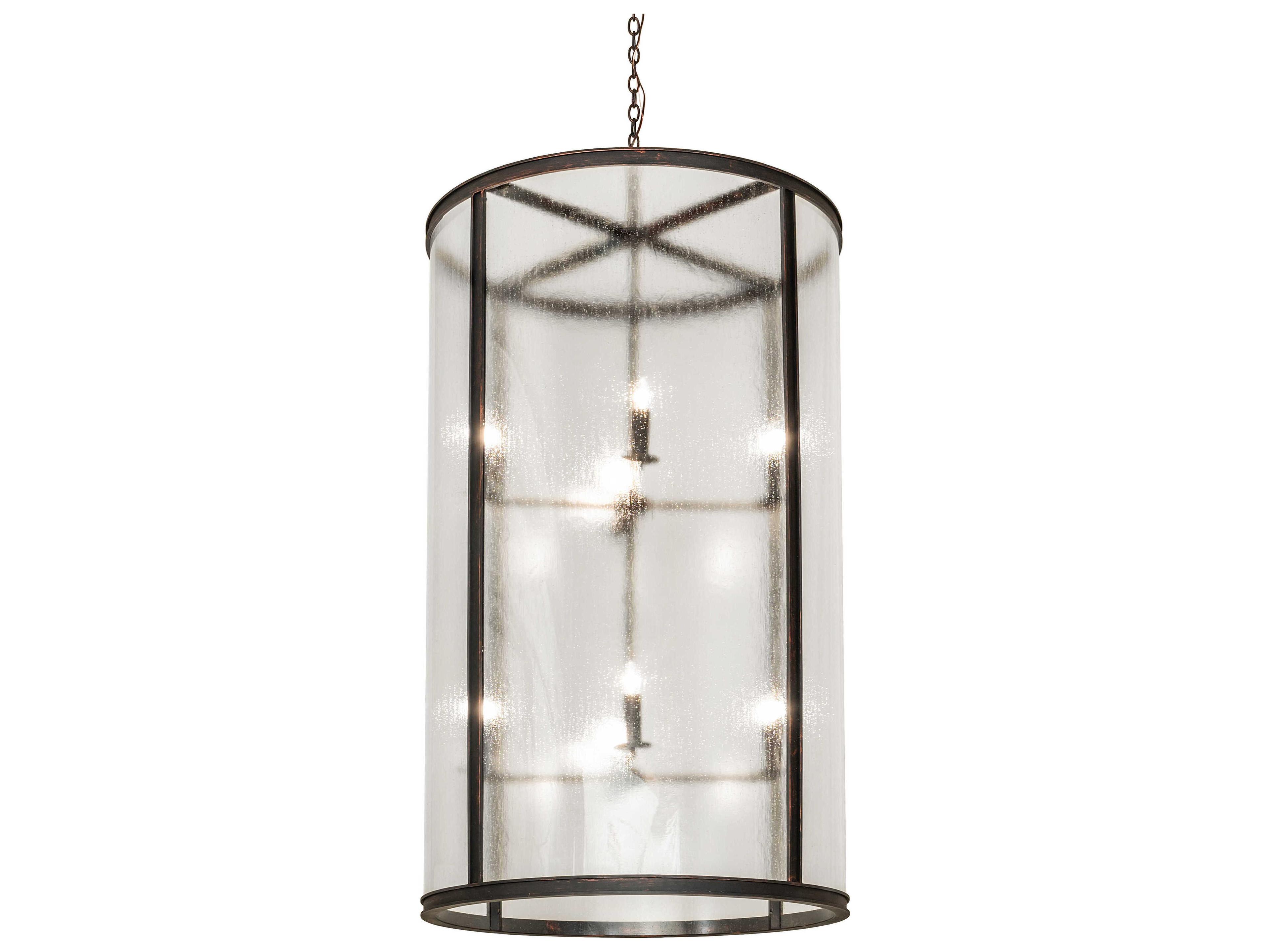 Meyda Cilindro 8-Light Craftsman Brown Pendant
