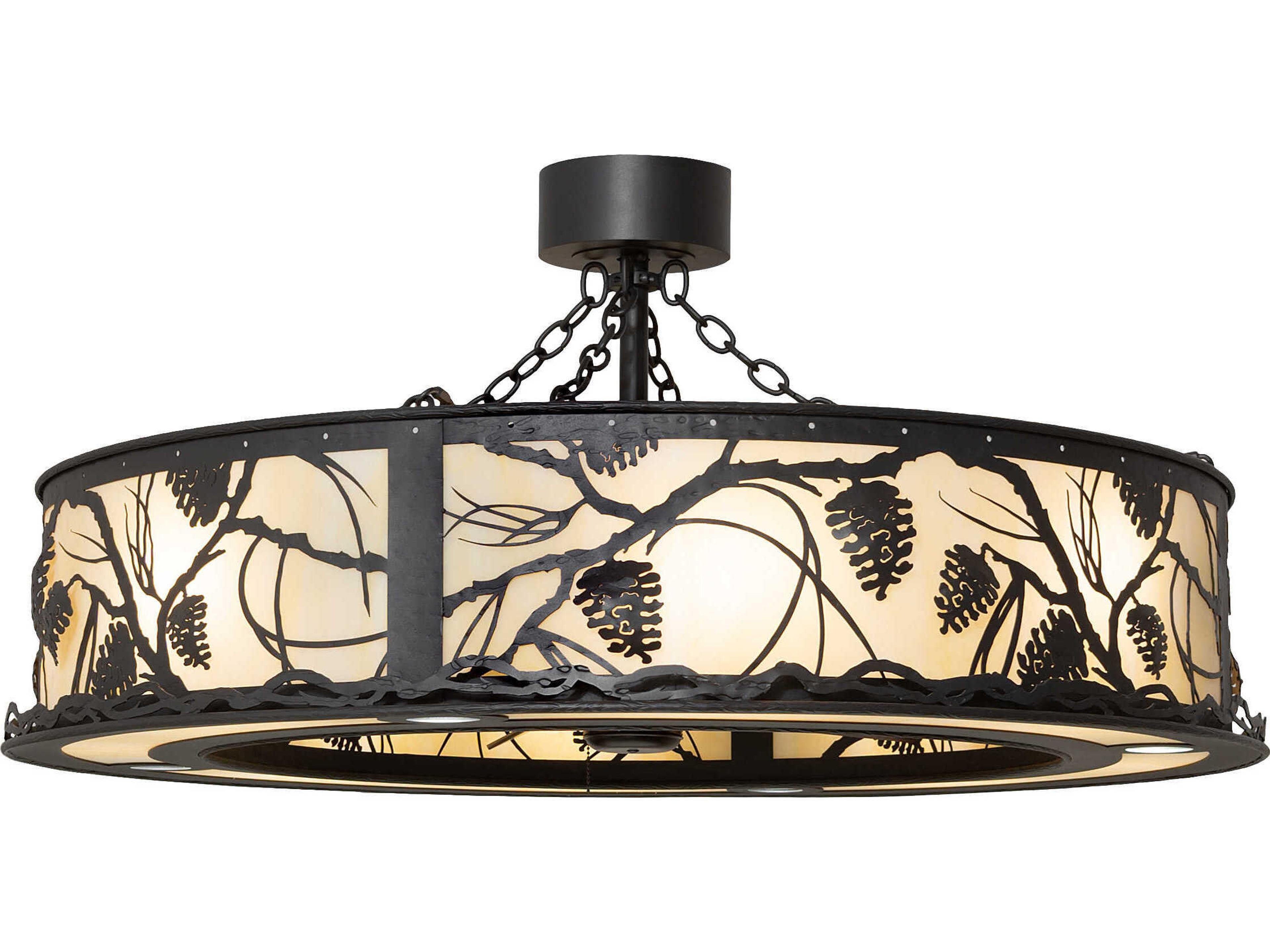 Meyda Whispering Pines 12 - Light 45" Ceiling Fan