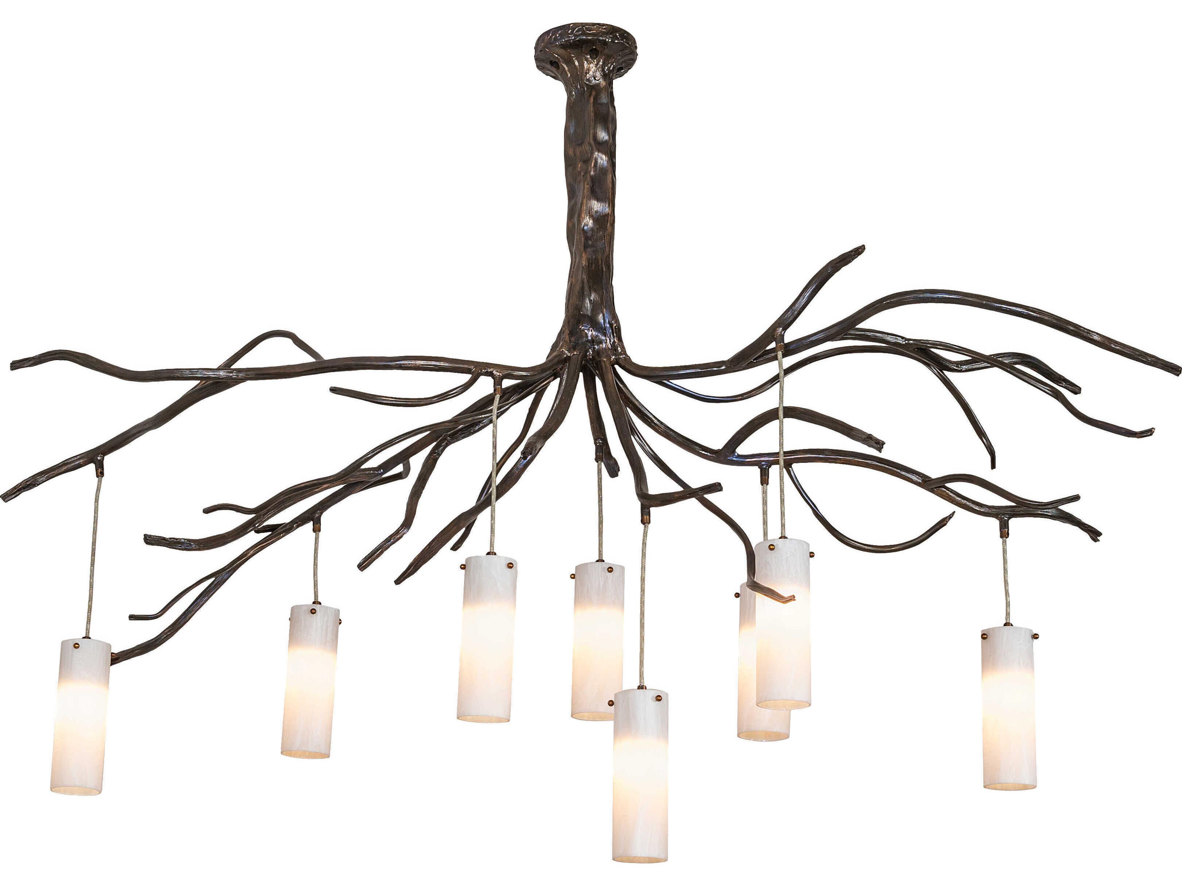 Meyda Winter Solstice 8-Light Dark Burnished Antique Copper Island Pendant