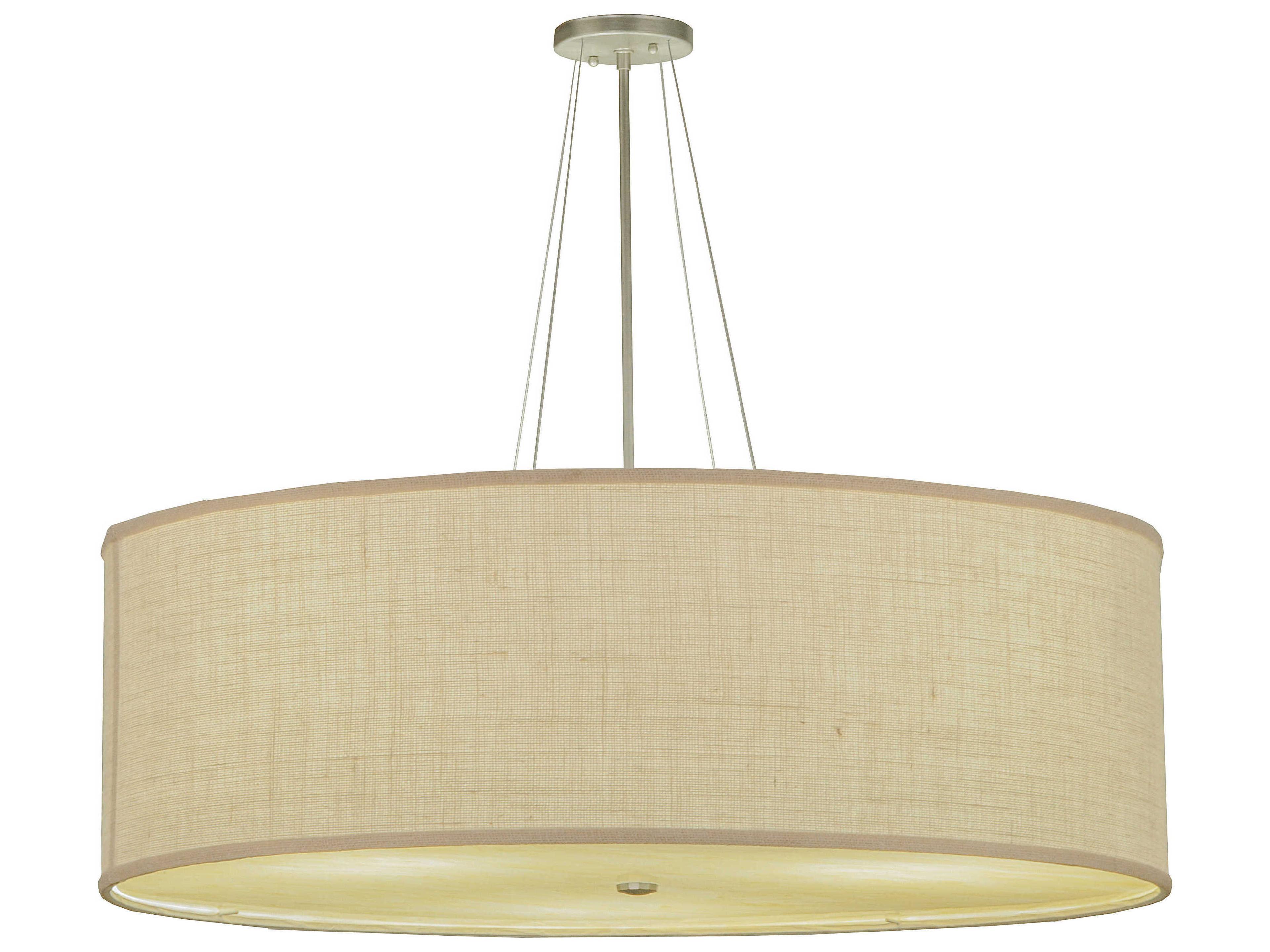 Meyda Cilindro 4-Light Natural Aluminum Silver LED Drum Semi Flush Mount