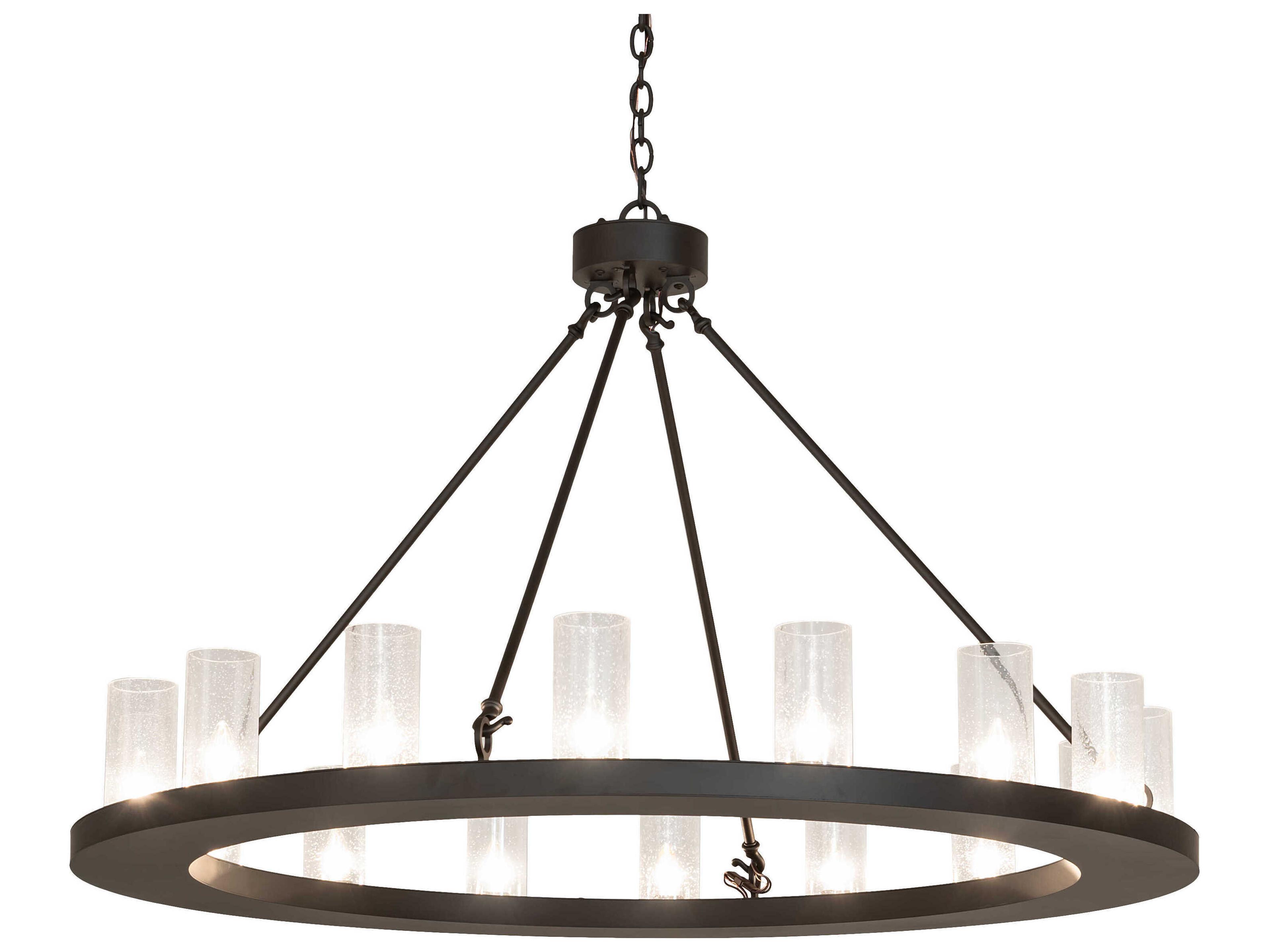 Meyda Loxley 16-Light Oil Rubbed Bronze Black Cylinder Chandelier